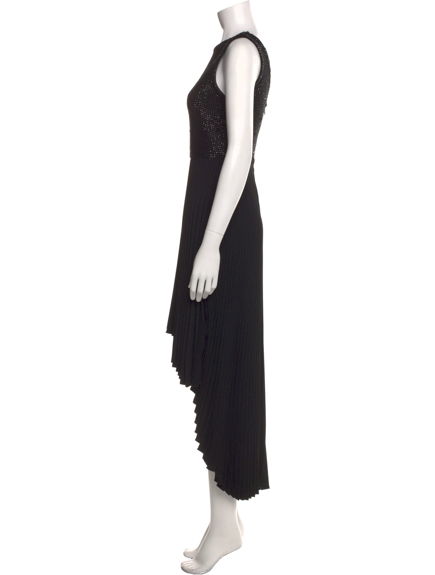 Parker Black Crew Neck Long Dress