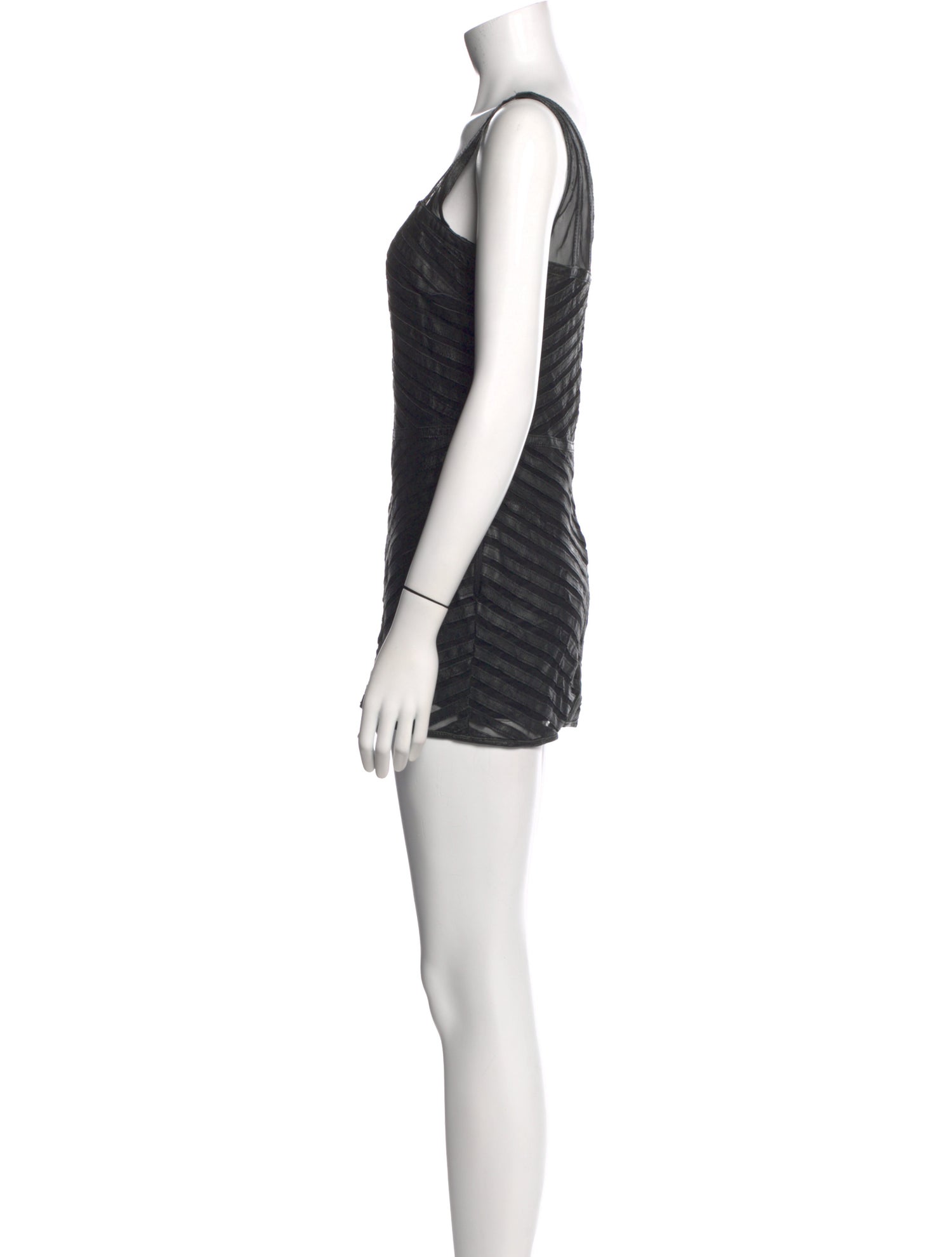 Parker Black V-Neck Mini Dress