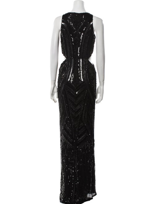 Parker Black Scoop Neck Long Dress