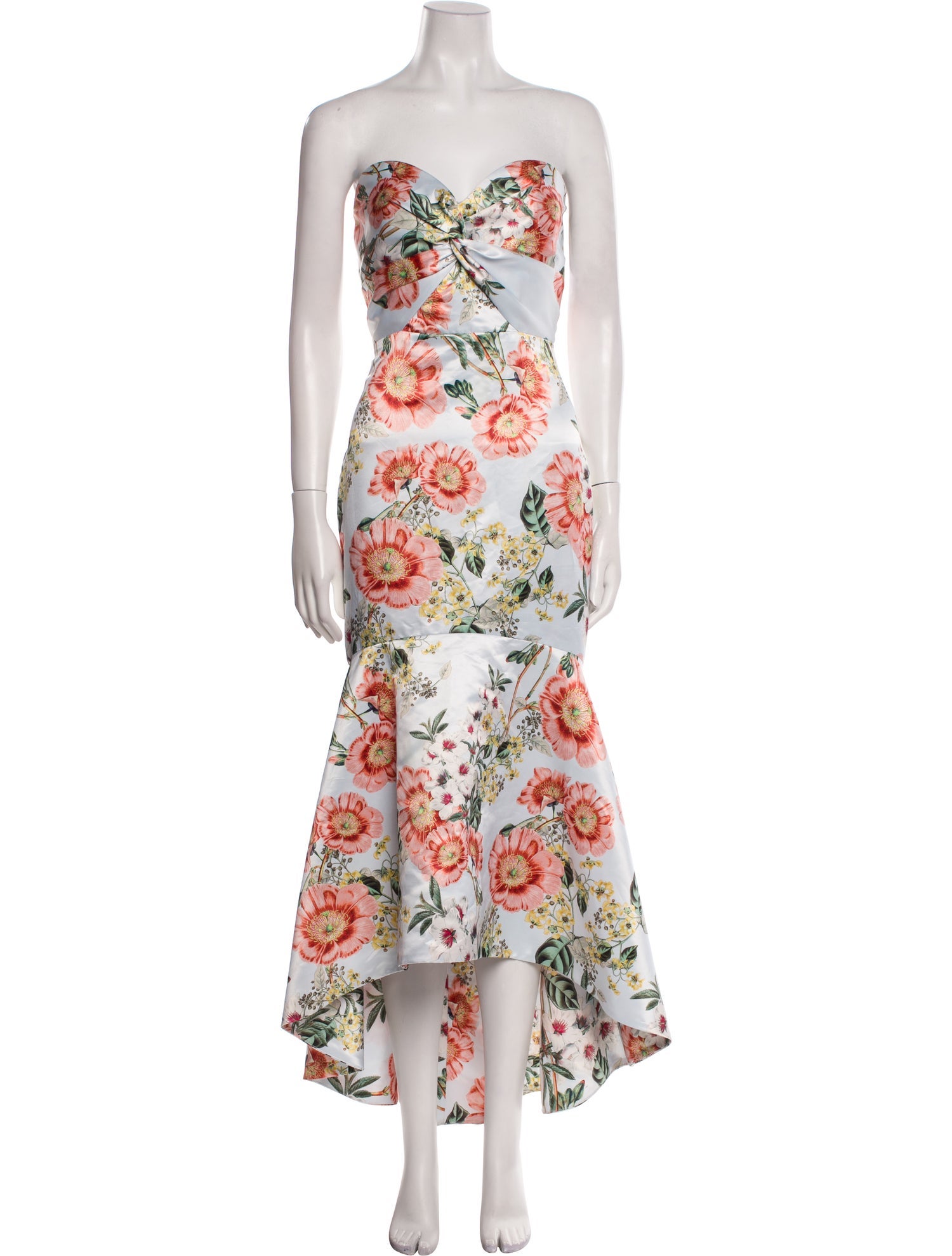 Parker Black Floral Print Long Dress