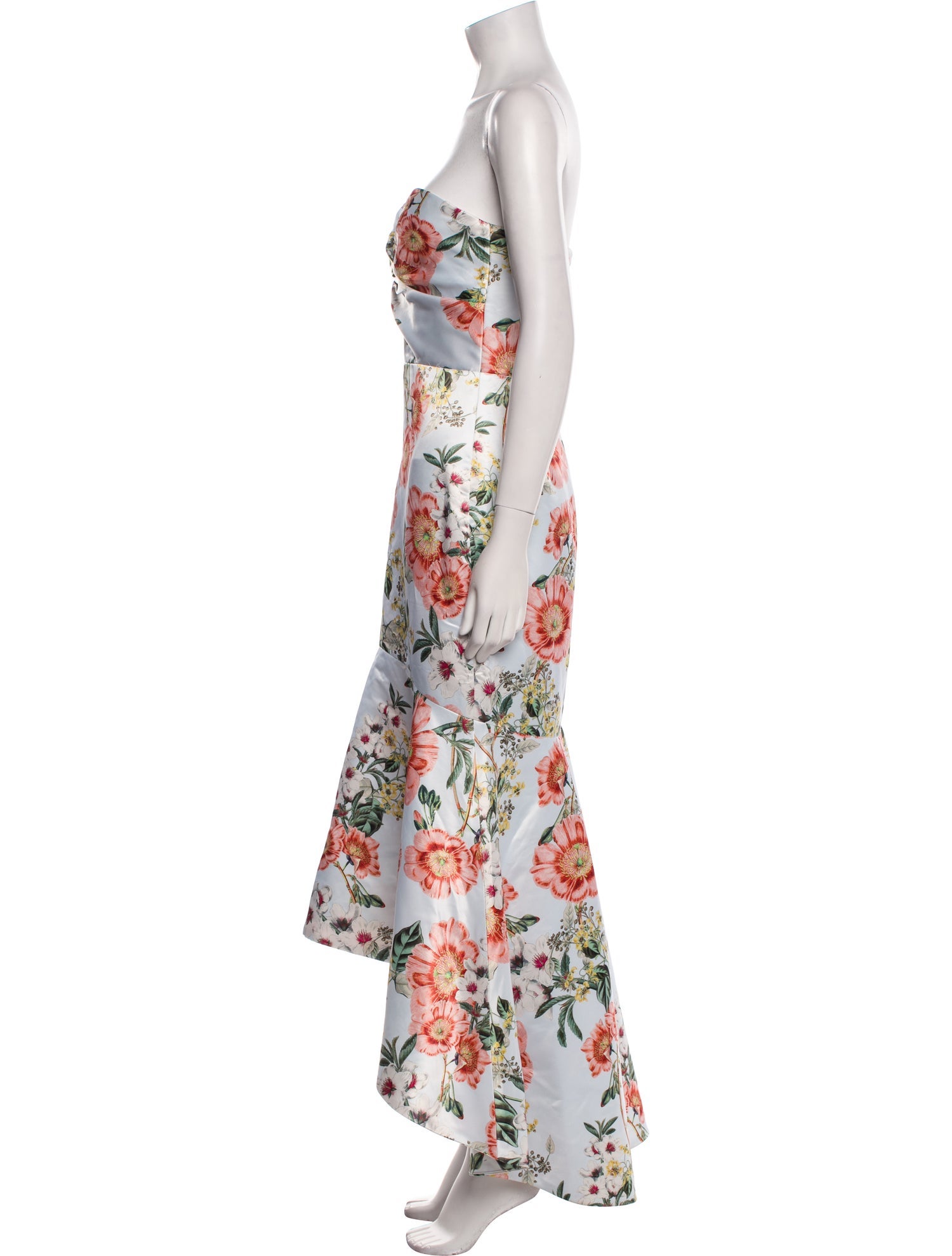 Parker Black Floral Print Long Dress