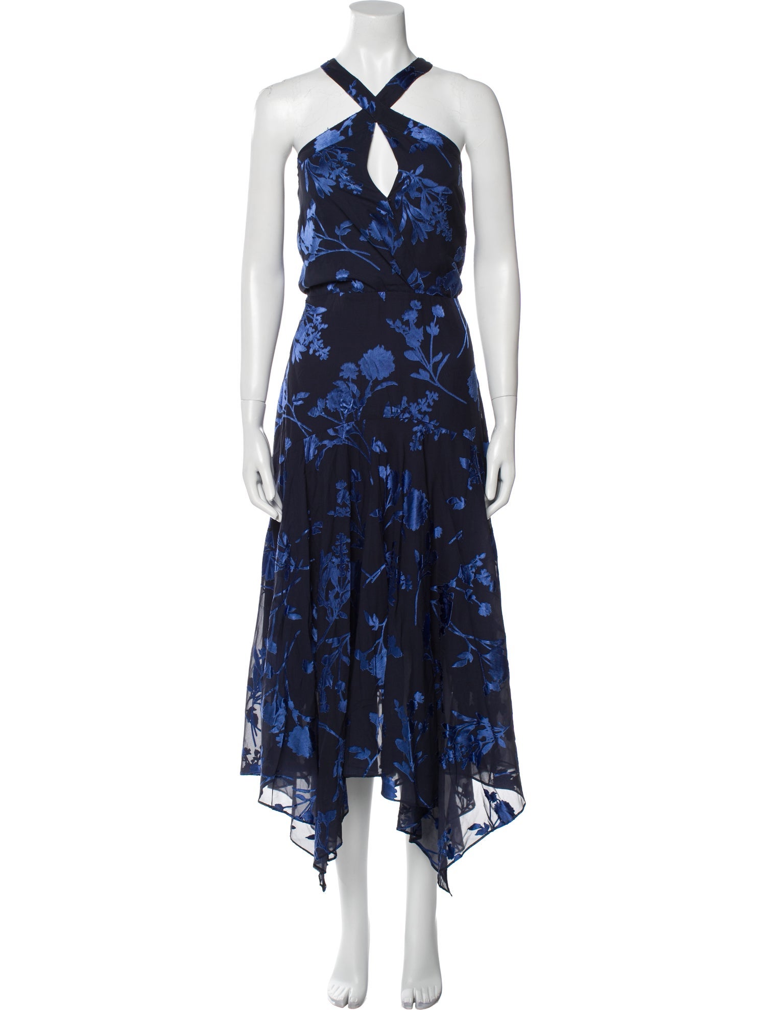 Parker Black Nylon Long Dress