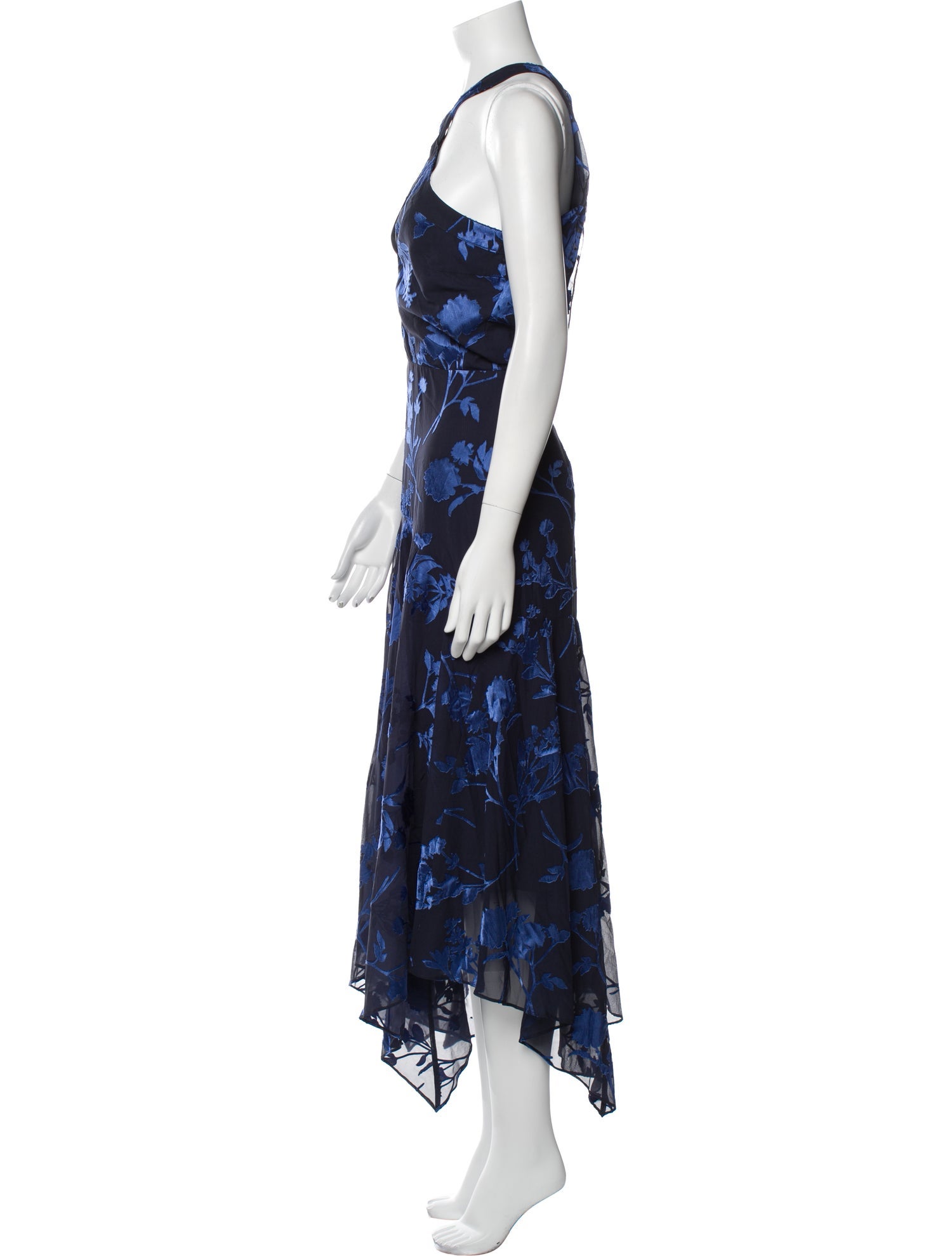 Parker Black Nylon Long Dress