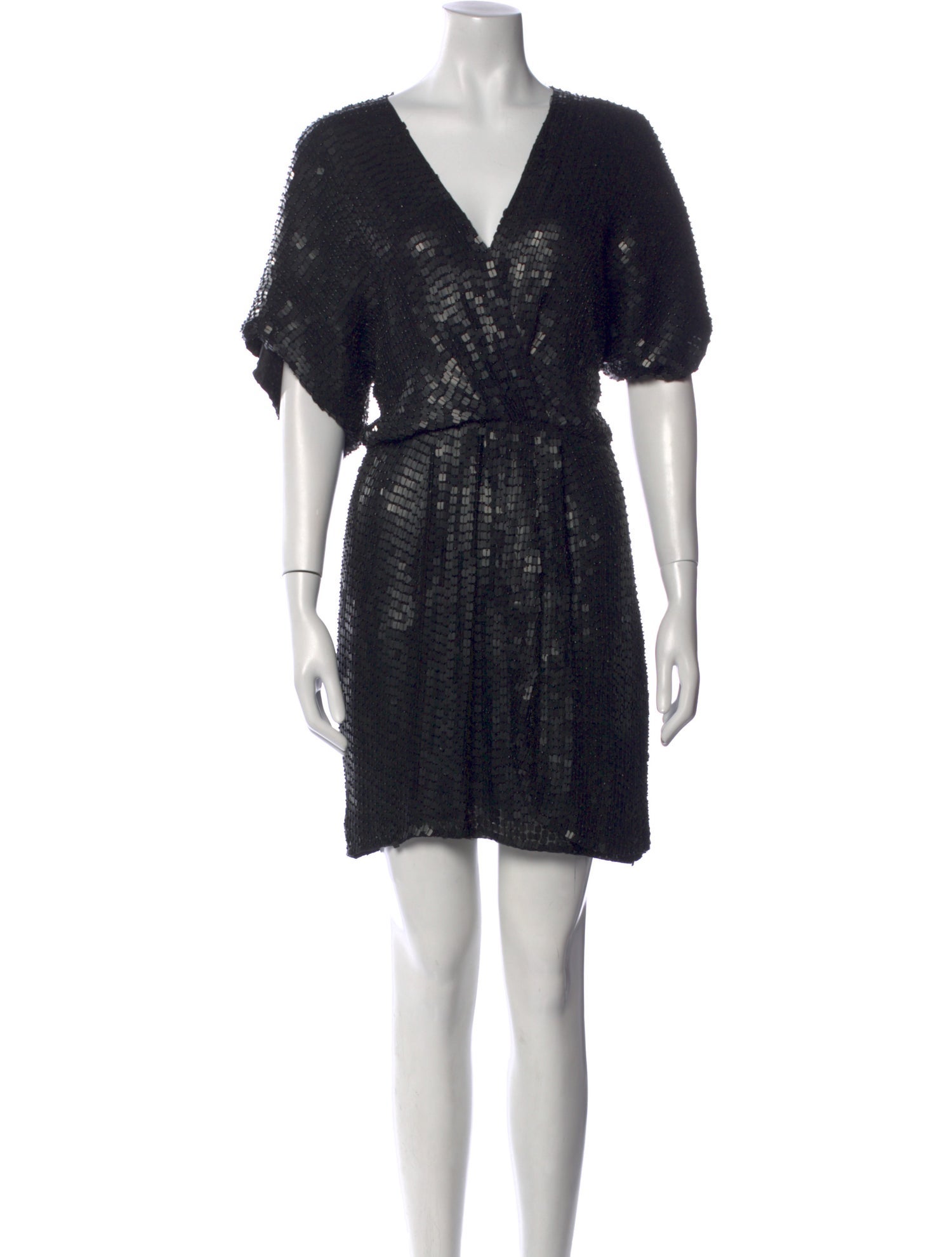 Parker Black Silk Mini Dress
