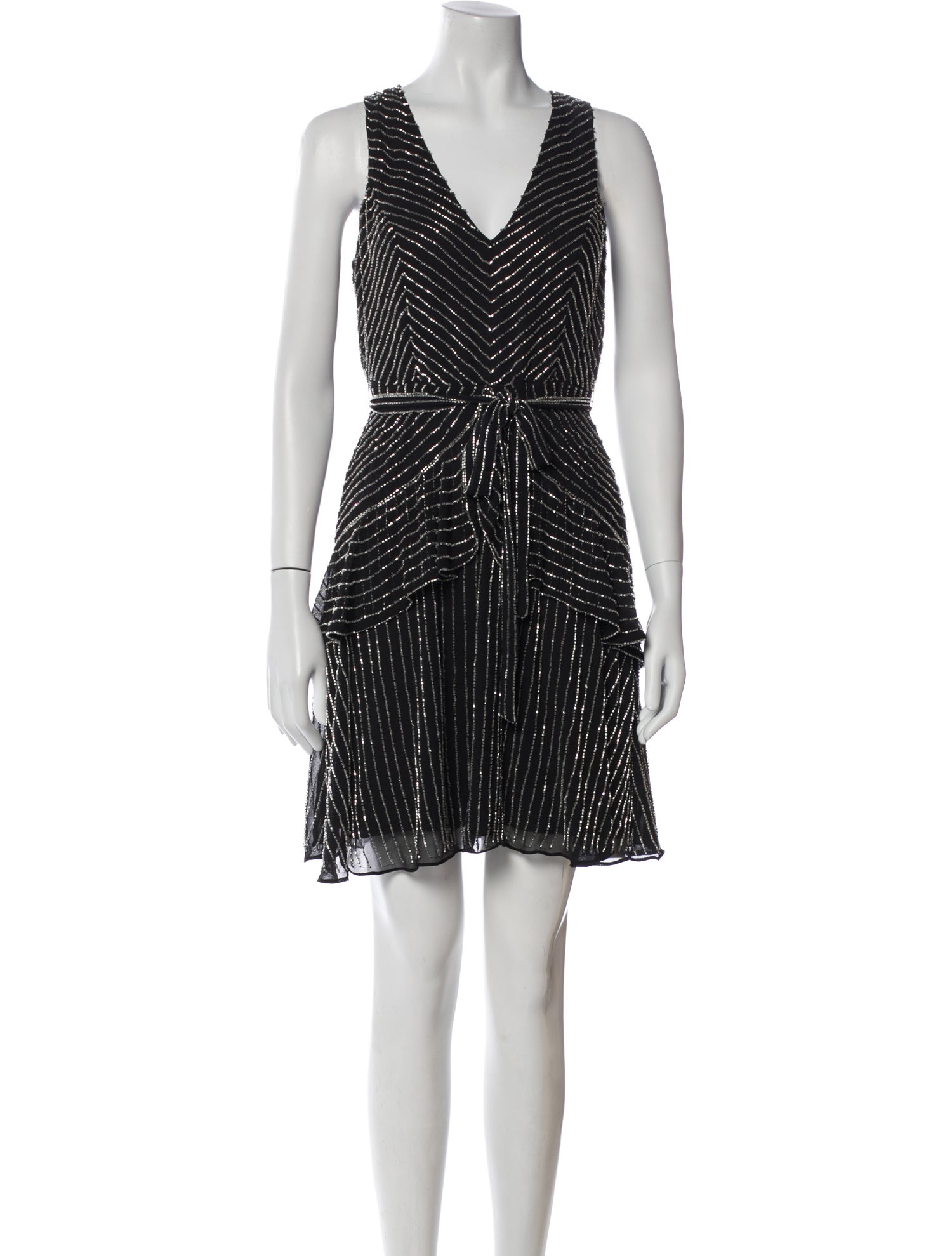 Parker Black Striped Mini Dress w/ Tags
