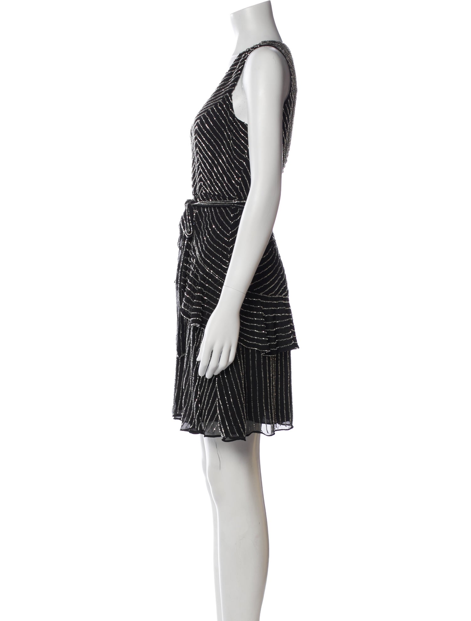 Parker Black Striped Mini Dress w/ Tags