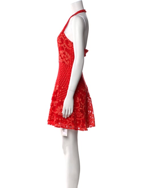 Parker Black Lace Pattern Mini Dress