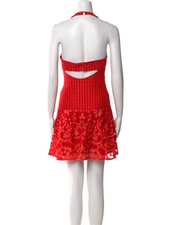 Parker Black Lace Pattern Mini Dress