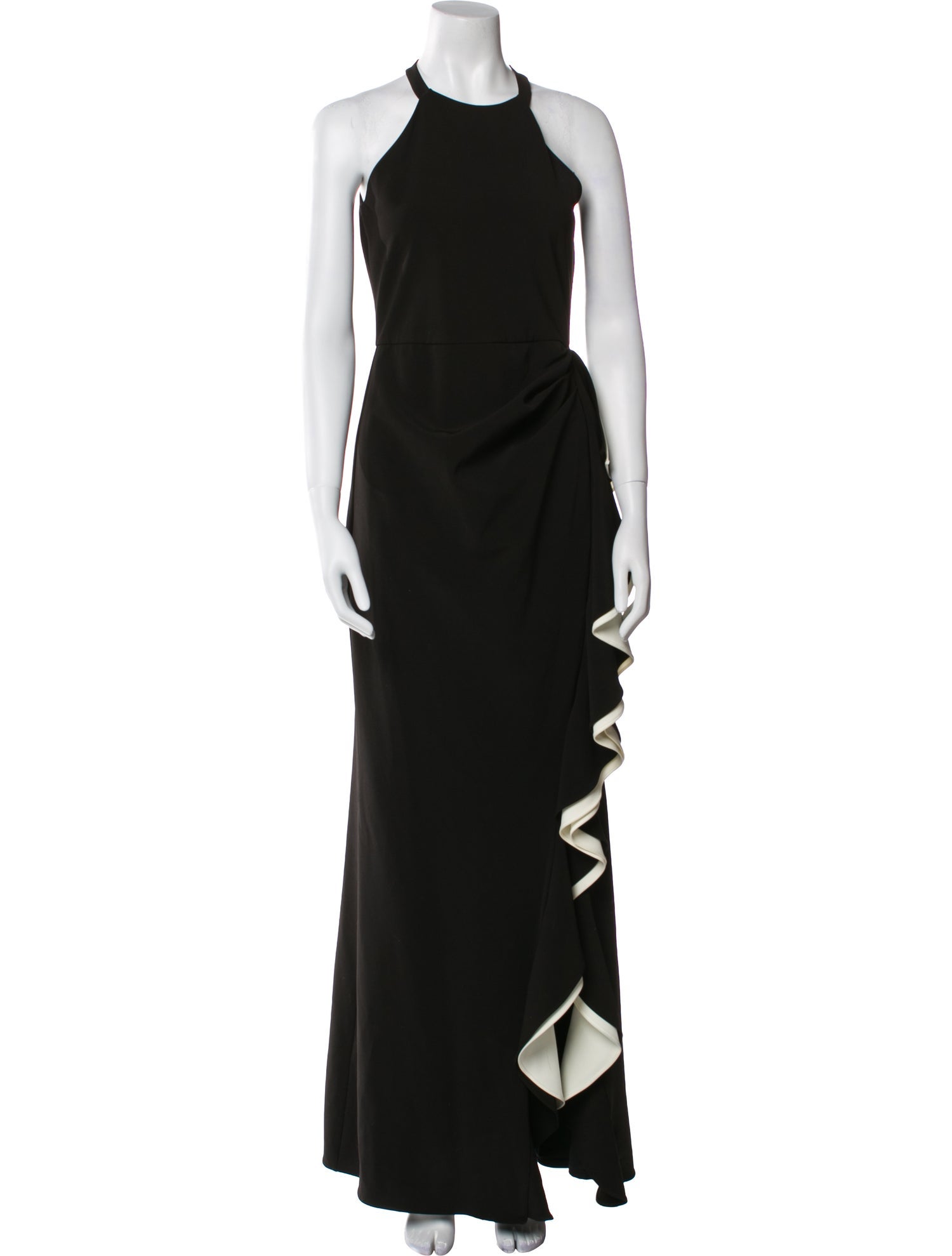 Parker Black Crew Neck Long Dress