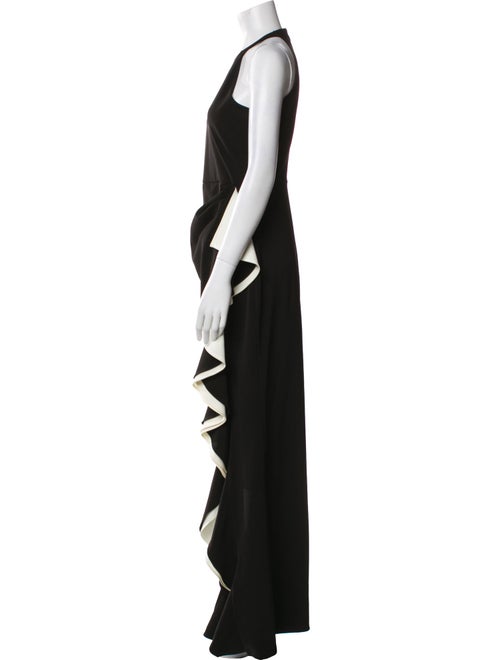 Parker Black Crew Neck Long Dress