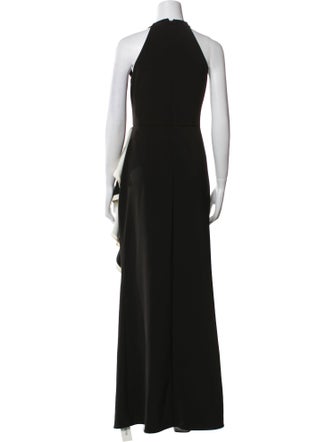 Parker Black Crew Neck Long Dress