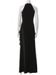 Parker Black Crew Neck Long Dress
