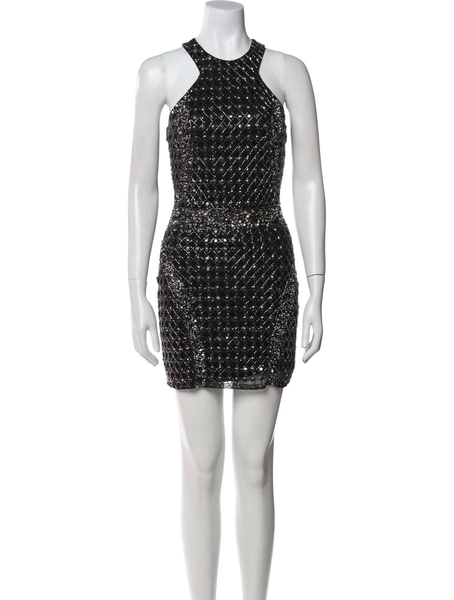 Parker Black Crew Neck Mini Dress