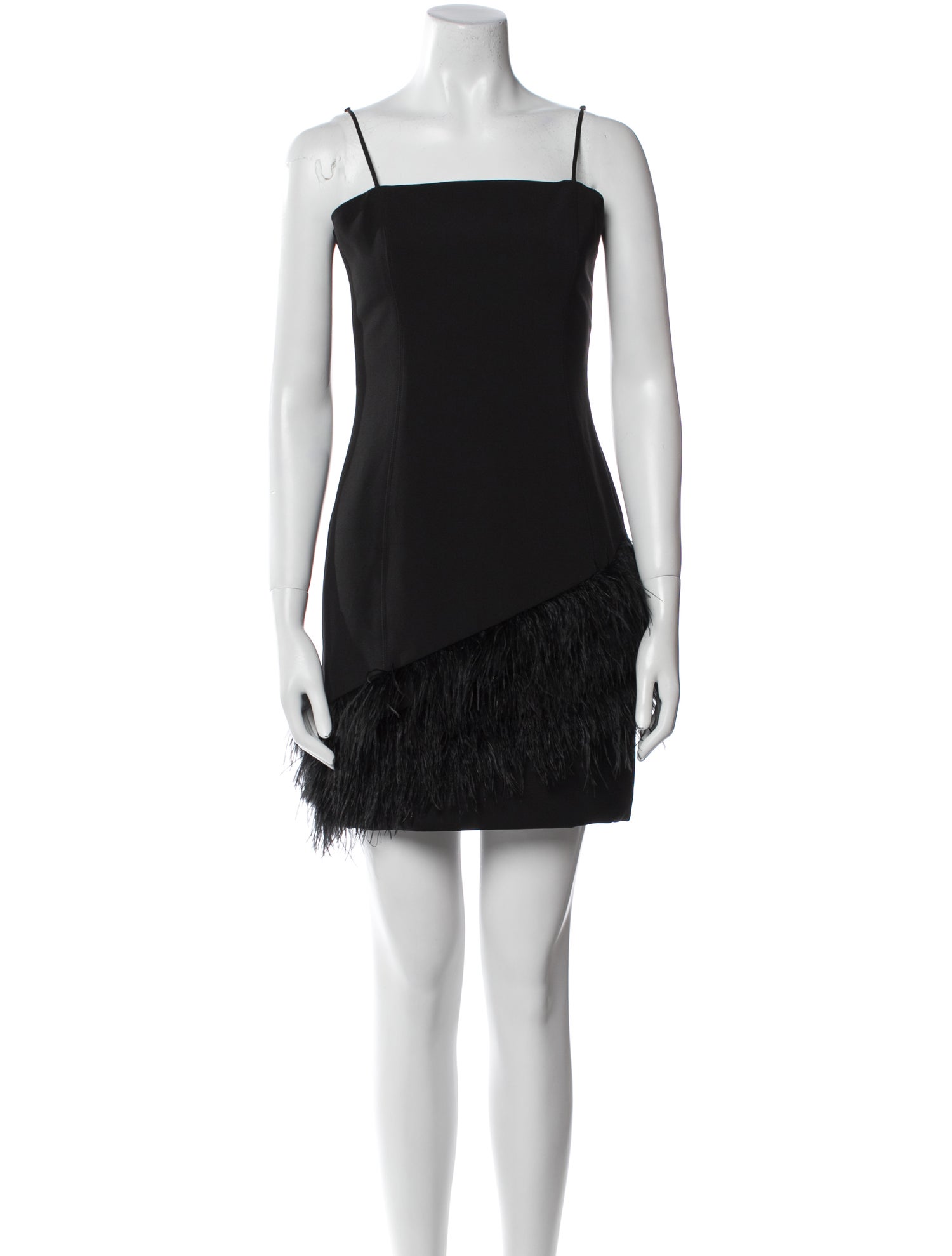 Parker Black Square Neckline Mini Dress