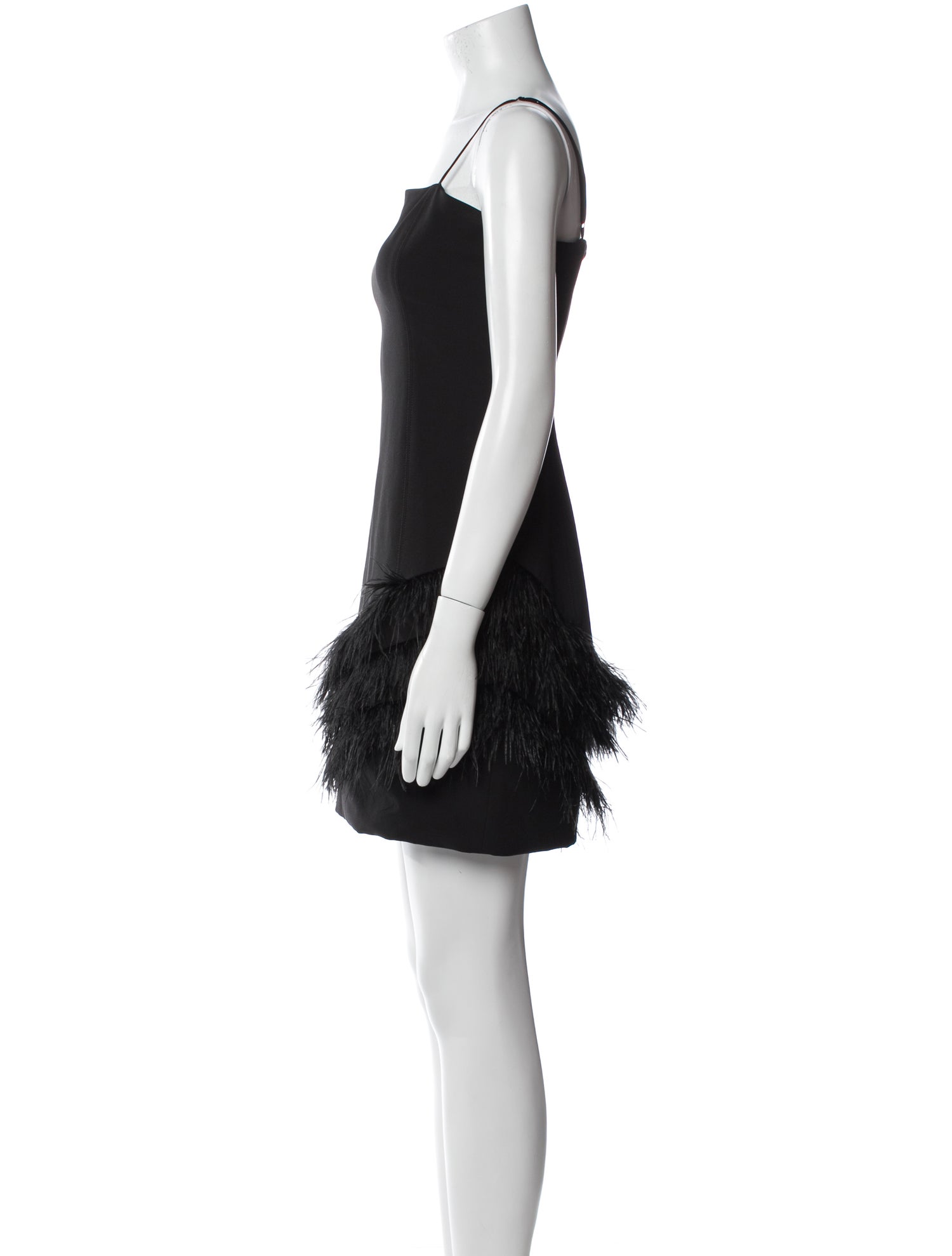 Parker Black Square Neckline Mini Dress