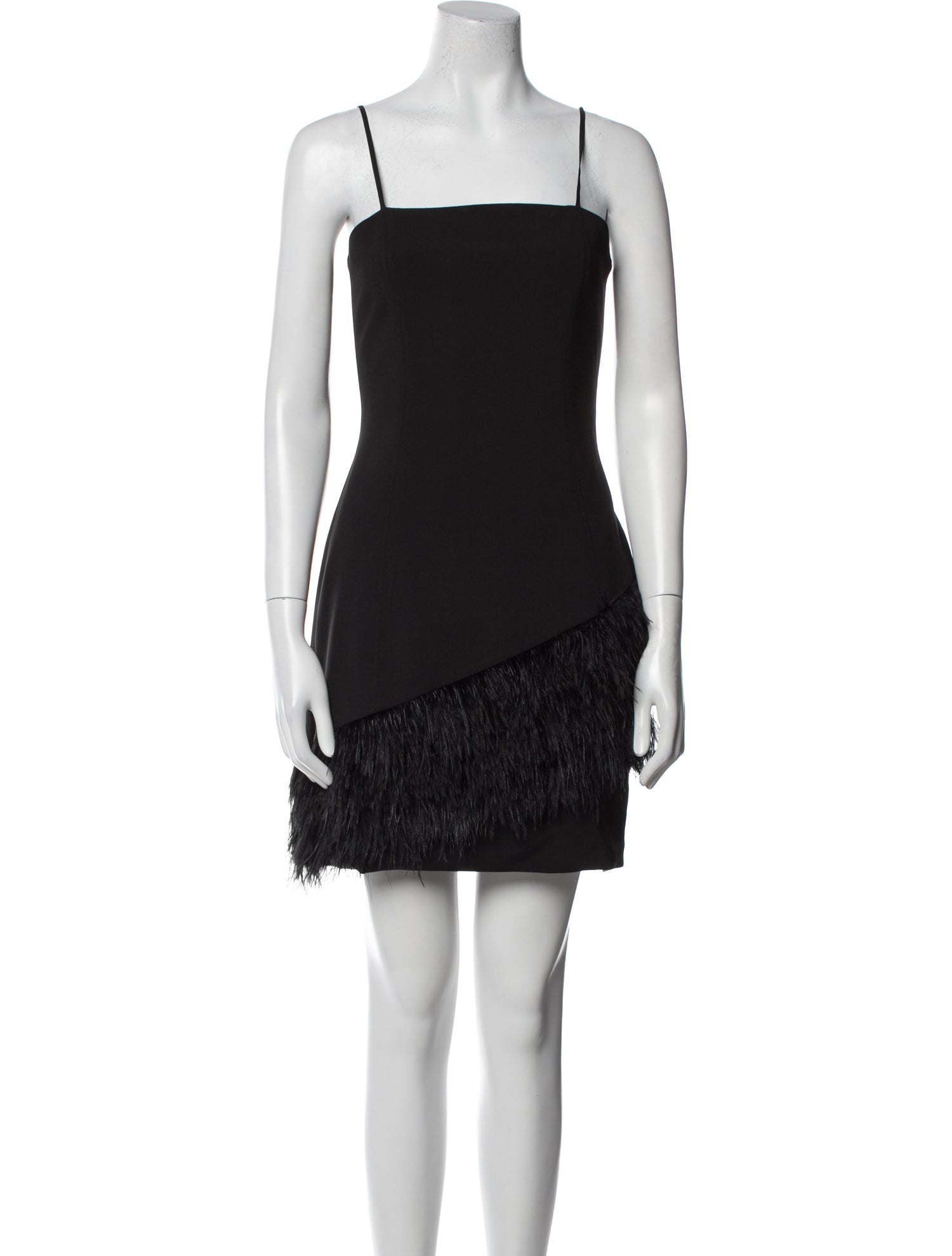 Parker Black Square Neckline Mini Dress