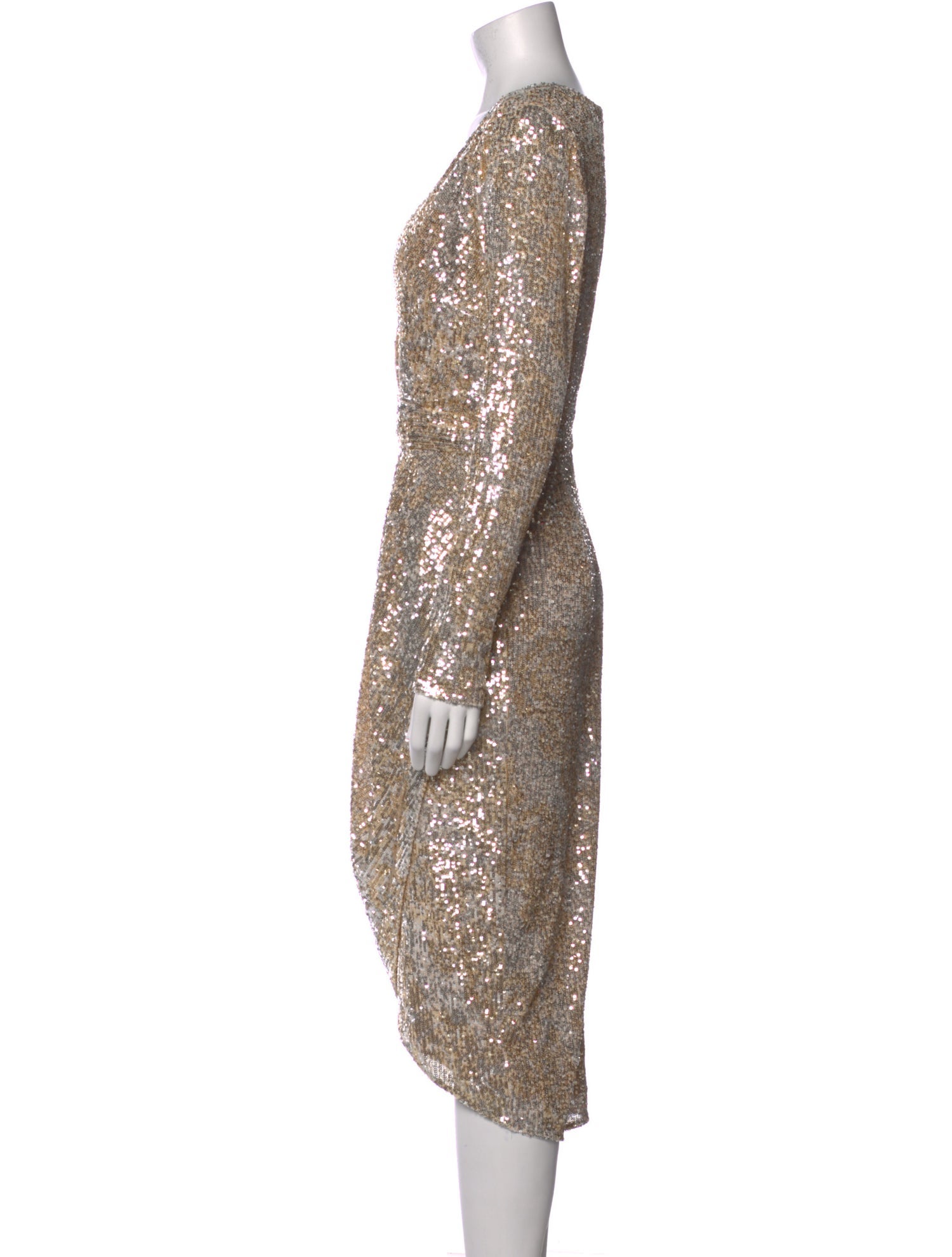 Parker Black Nylon Midi Length Dress