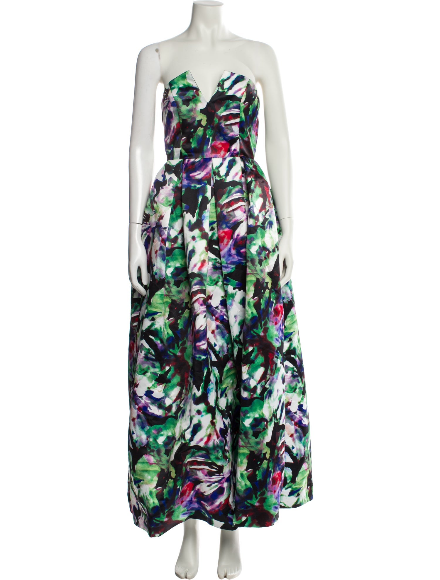 Parker Black Printed Long Dress