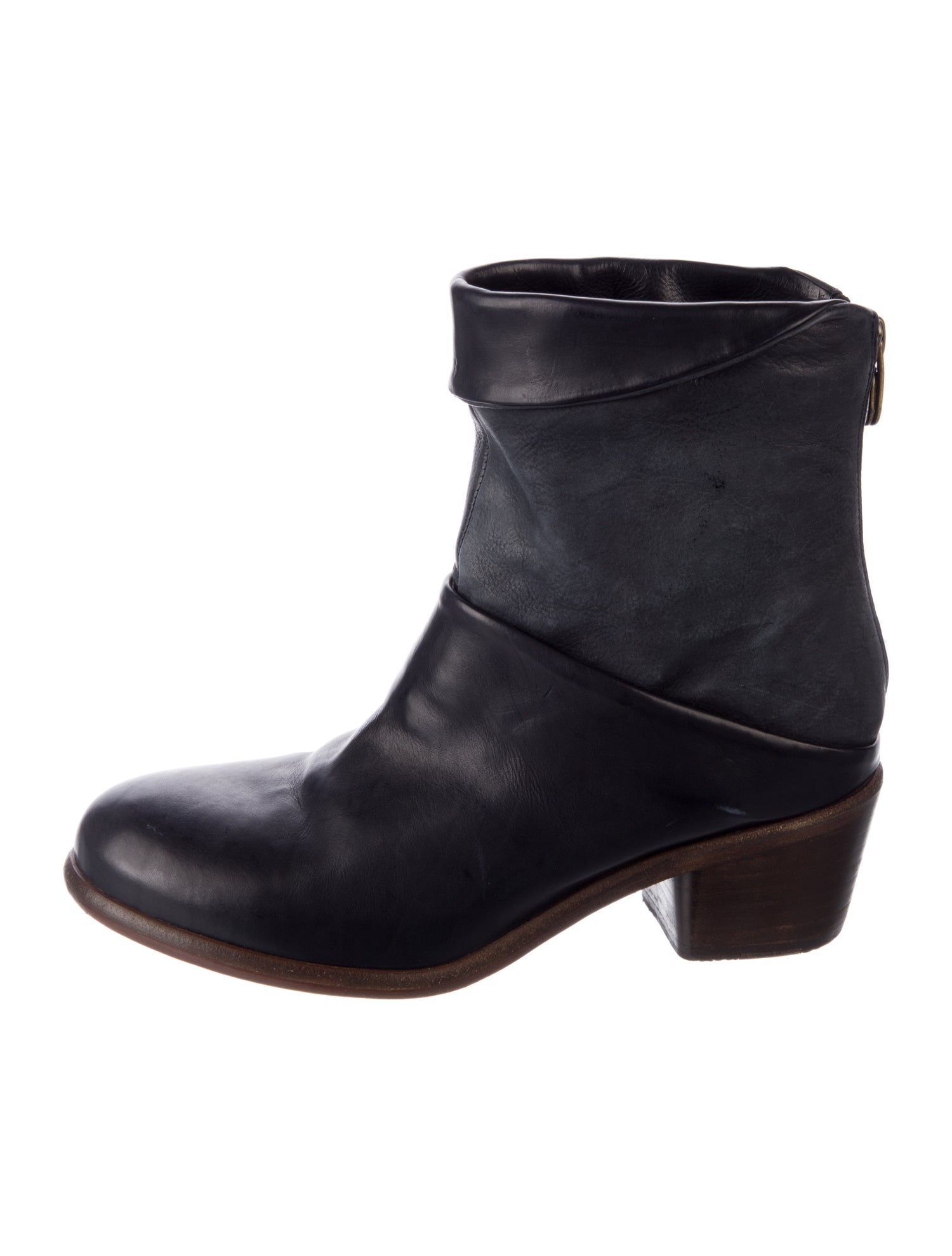 P. Monja Leather Moto Boots