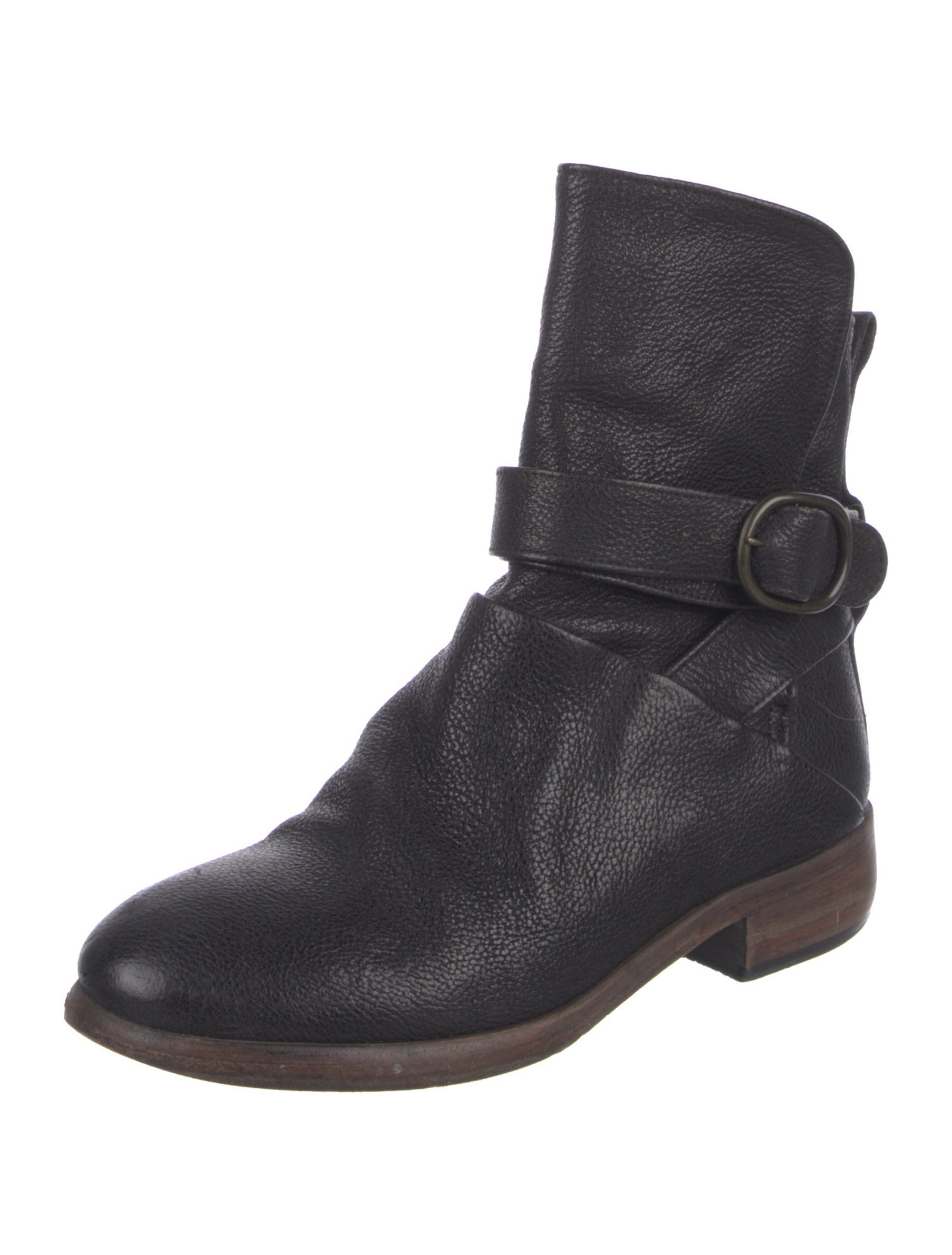 P. Monja Leather Moto Boots