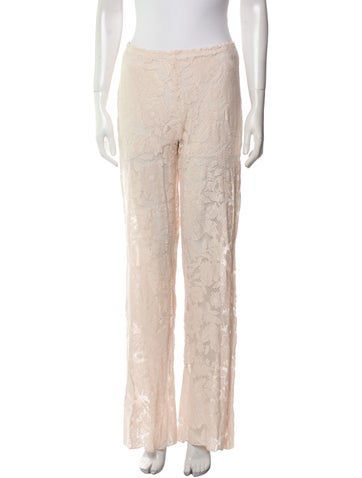 Pink Memories Pants Lace Pattern Straight Leg M