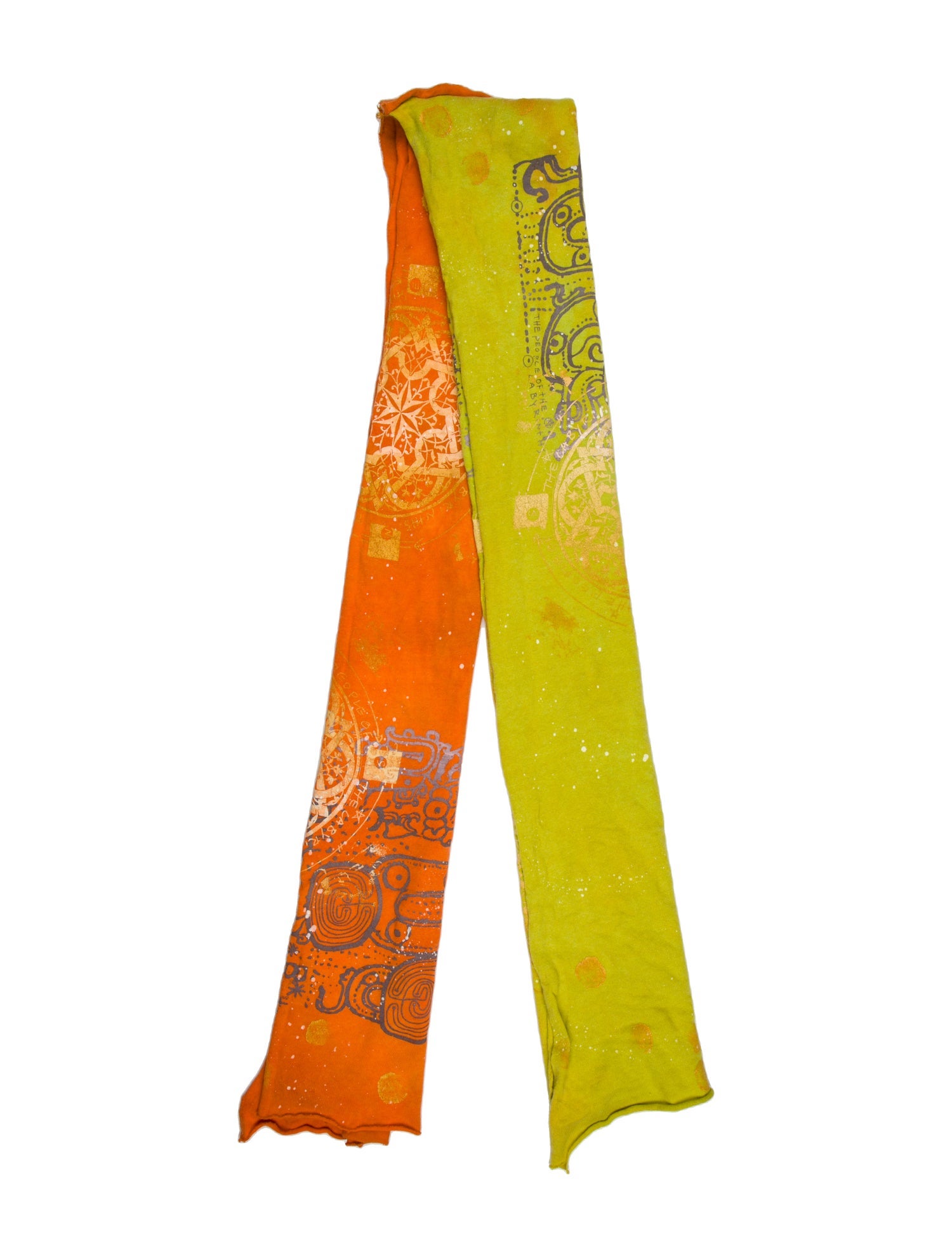 The People Of The Labyrinths Wool Printed Scarf w/ Tags