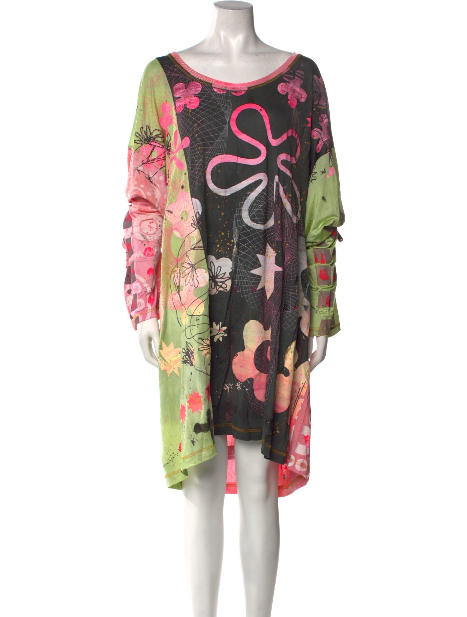 The People Of The Labyrinths Silk Knee-Length Dress w/ Tags