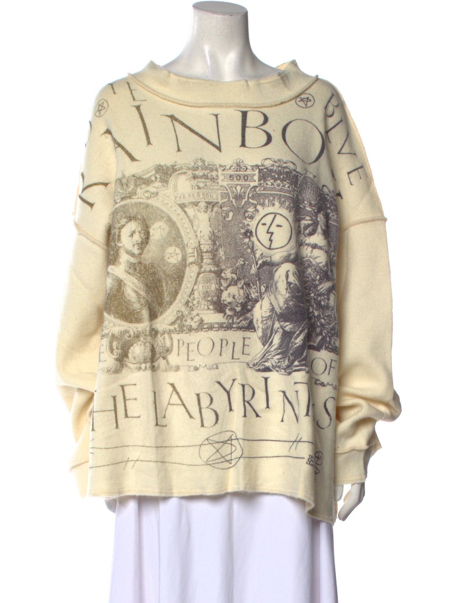 The People Of The Labyrinths Wool Printed Sweater