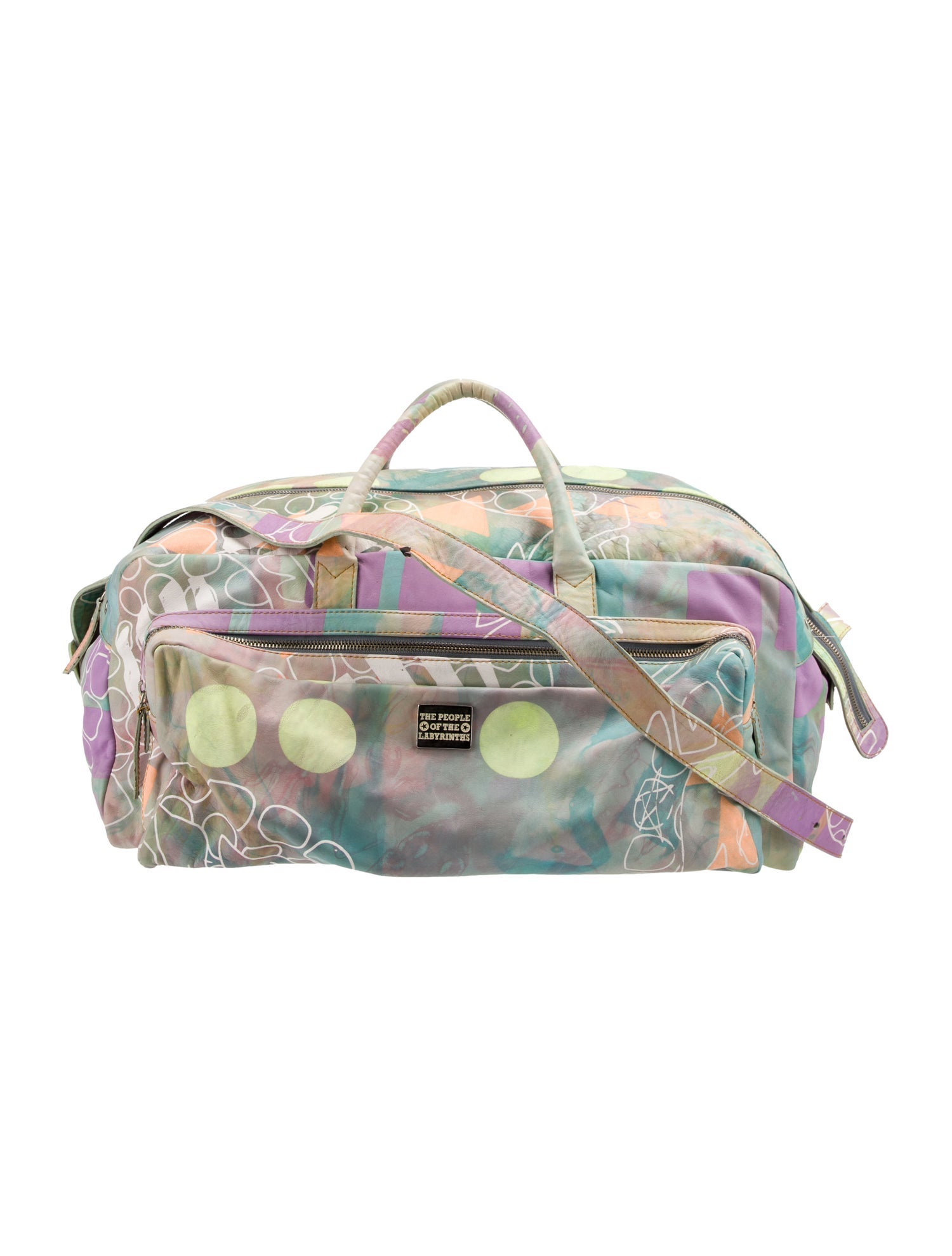 The People Of The Labyrinths Leather Weekender Bag