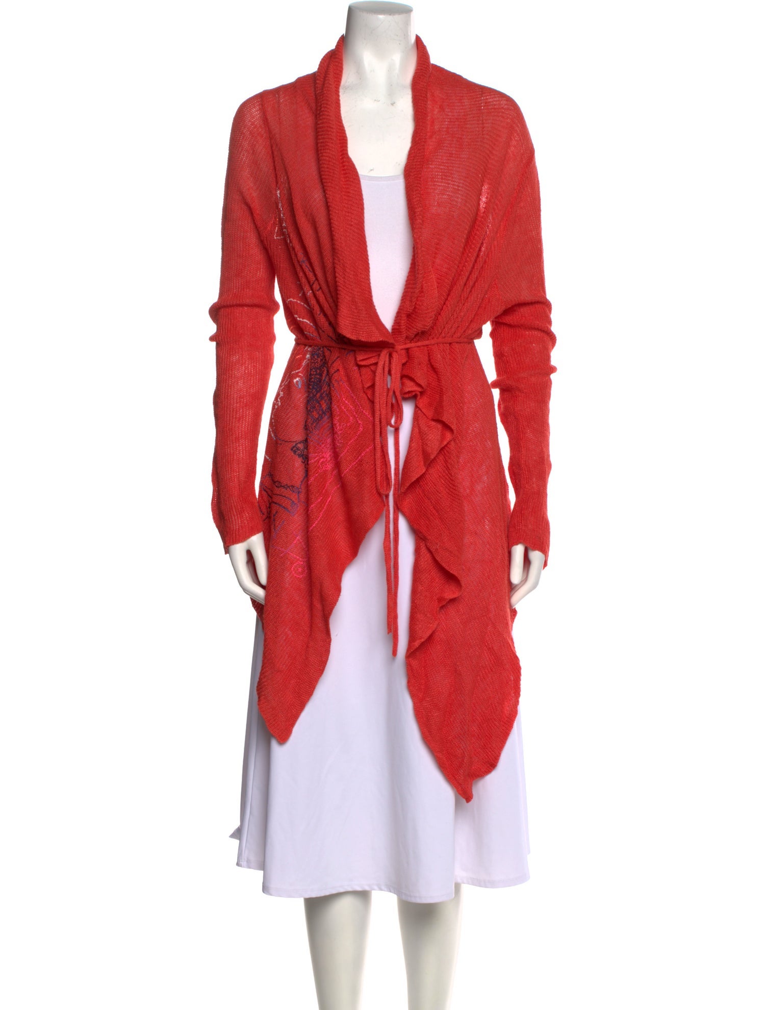 The People Of The Labyrinths Linen Plunge Neckline Sweater w/ Tags