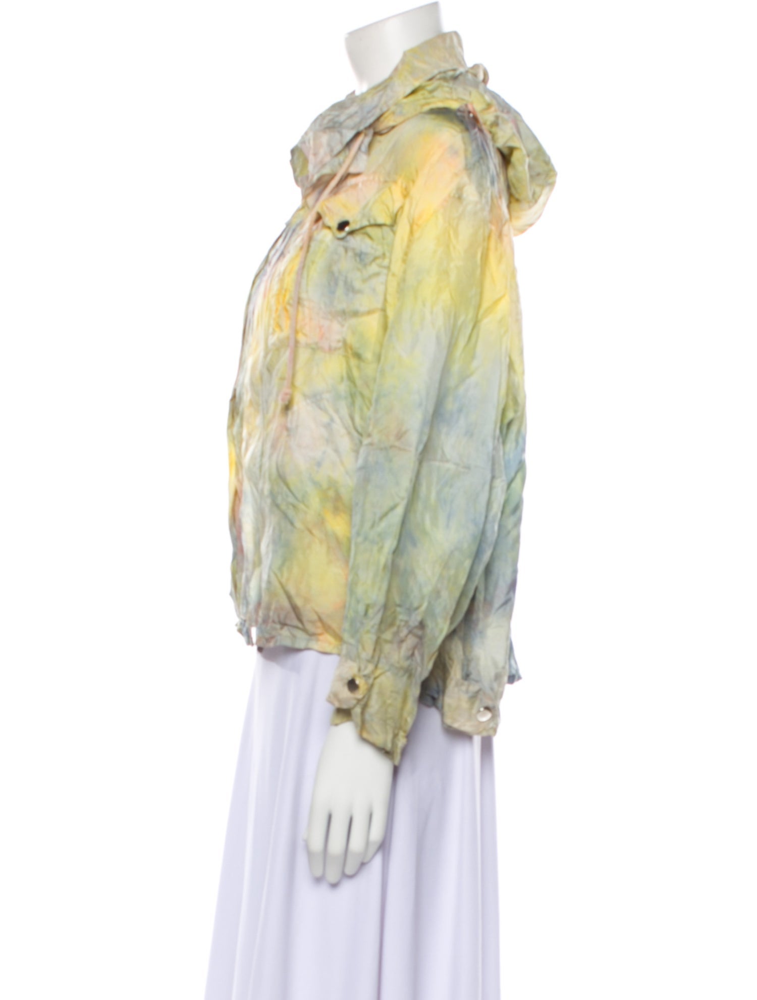 The People Of The Labyrinths Silk Tie-Dye Print Denim Jacket