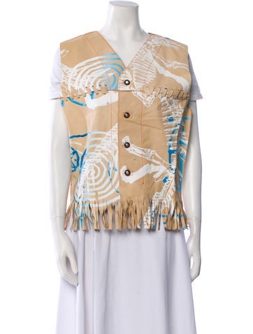 The People Of Labyrinths Jackets 2024 Leather Vest One Size