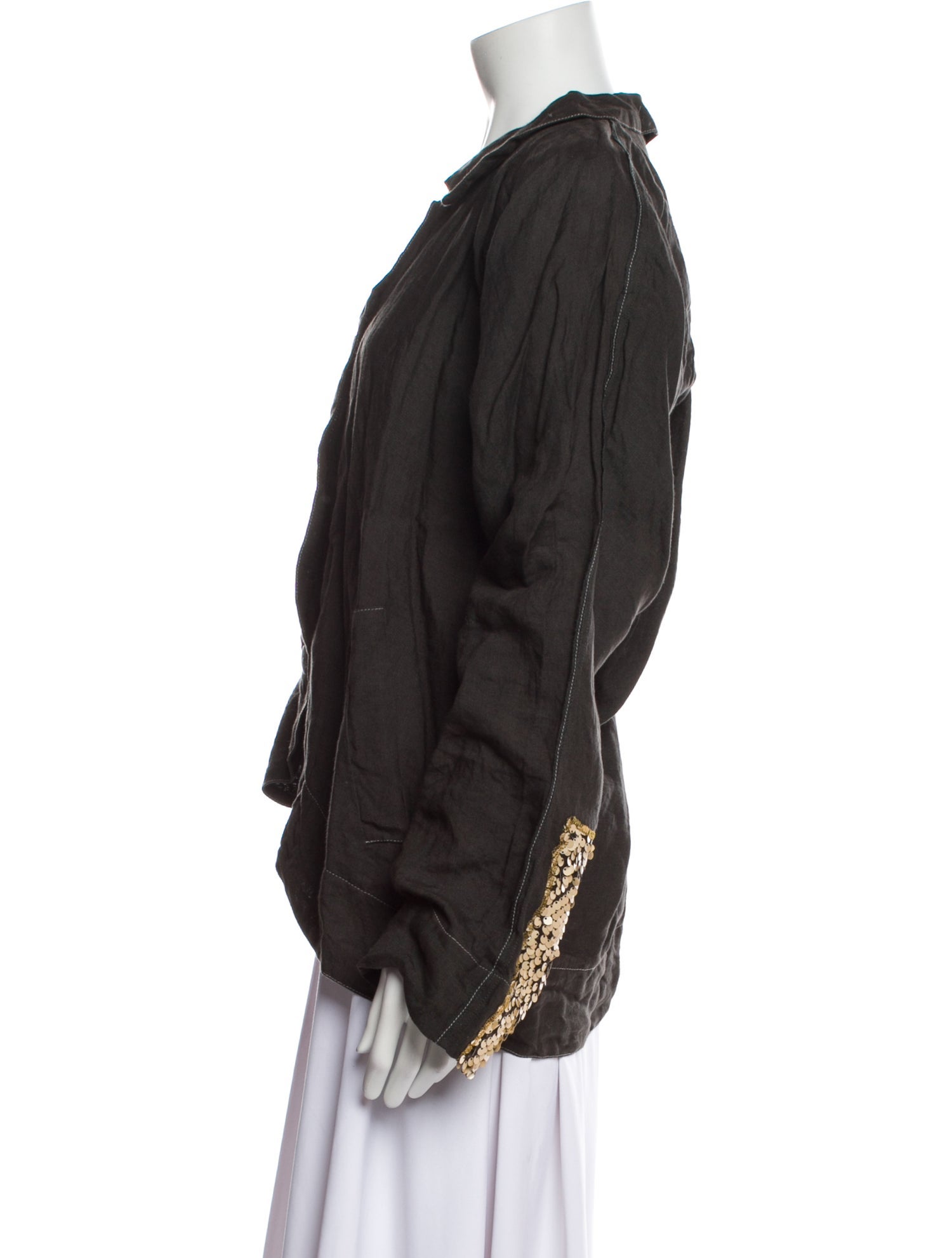 The People Of The Labyrinths Linen Denim Jacket