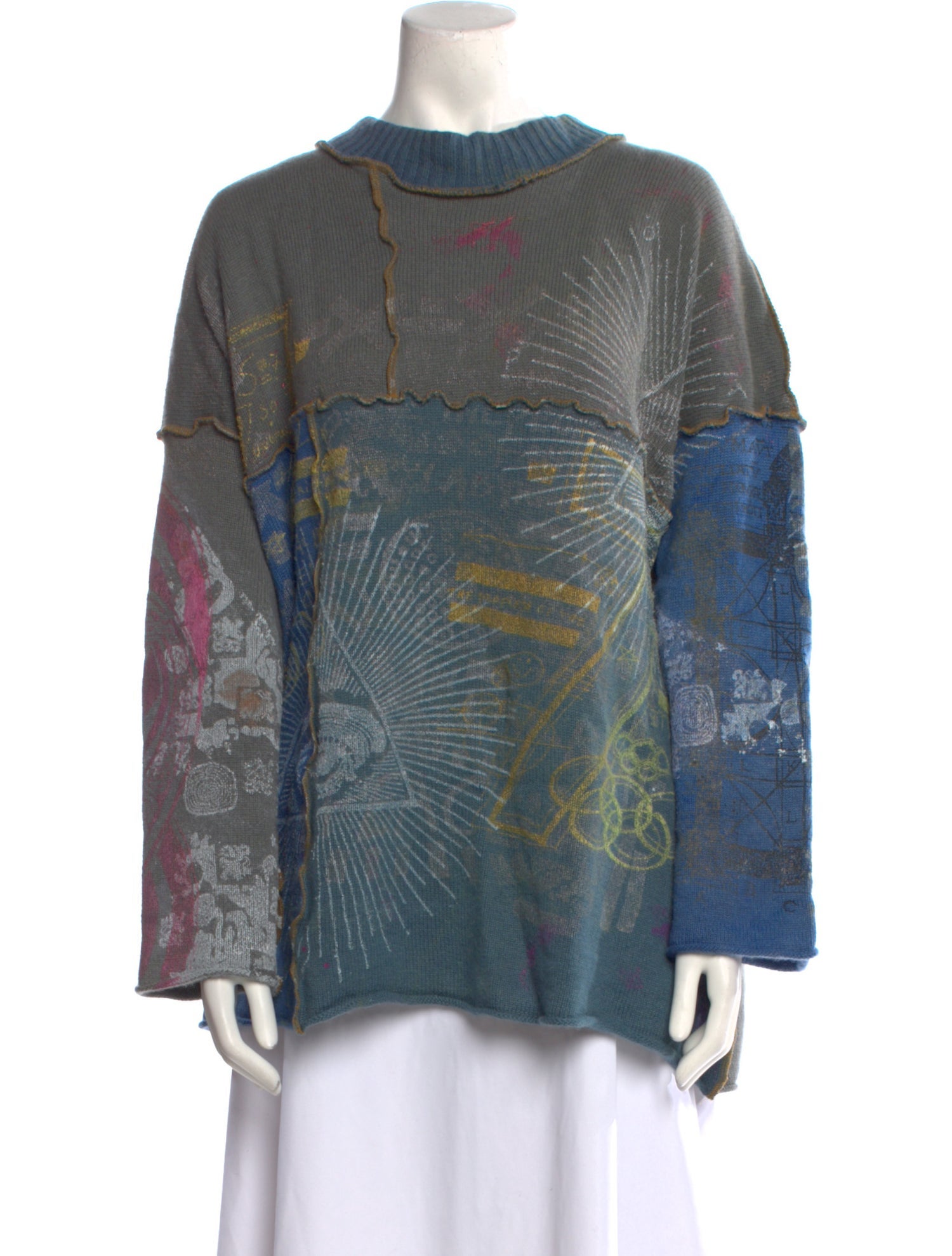 The People Of The Labyrinths Cashmere Printed Sweater