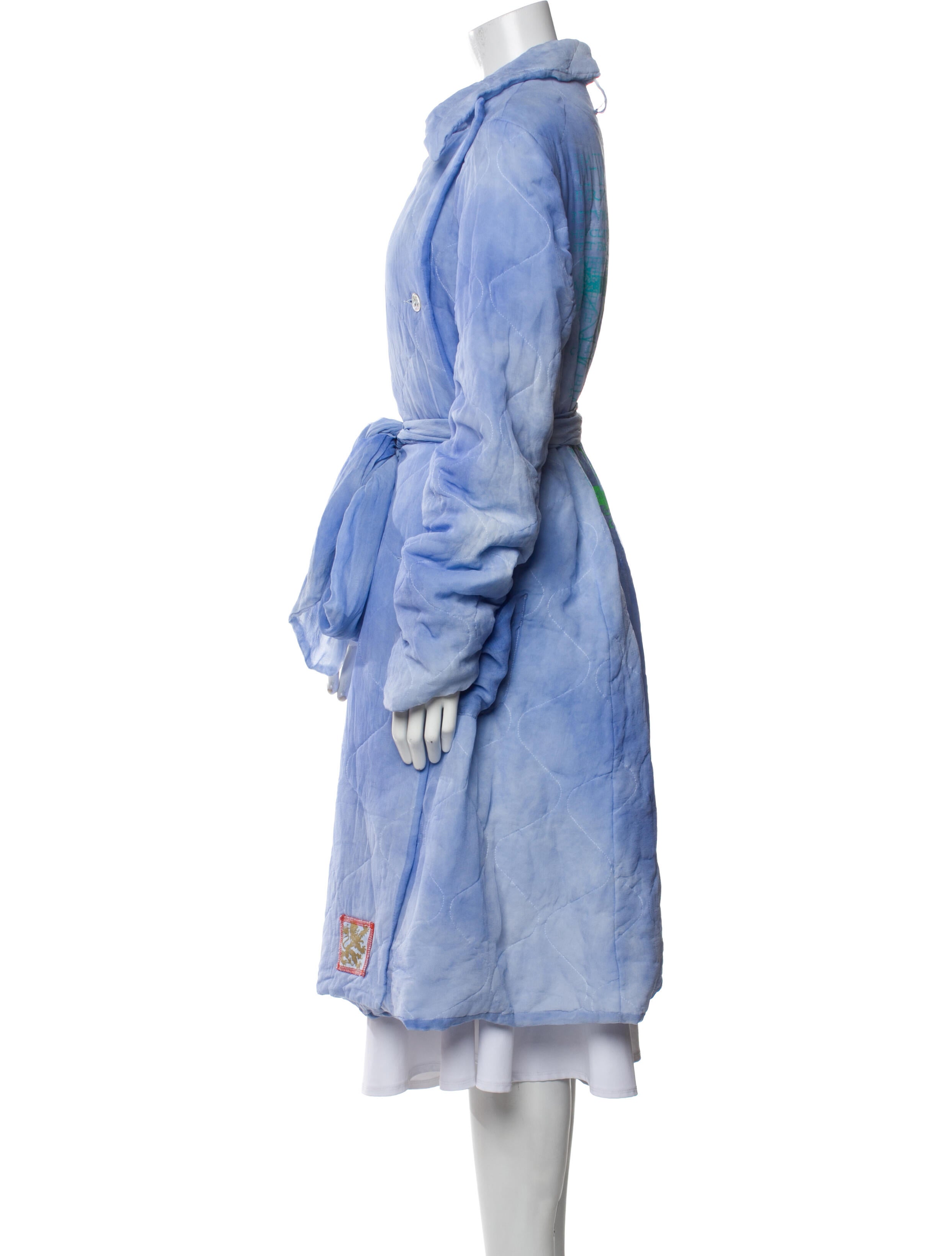 The People Of The Labyrinths Tie-Dye Print Trench Coat