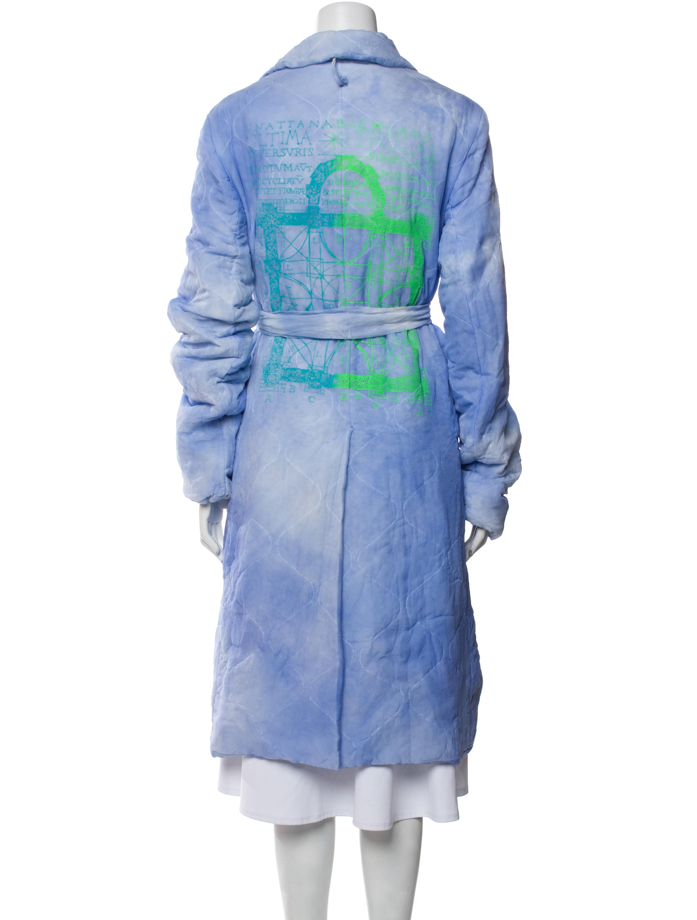 The People Of The Labyrinths Tie-Dye Print Trench Coat
