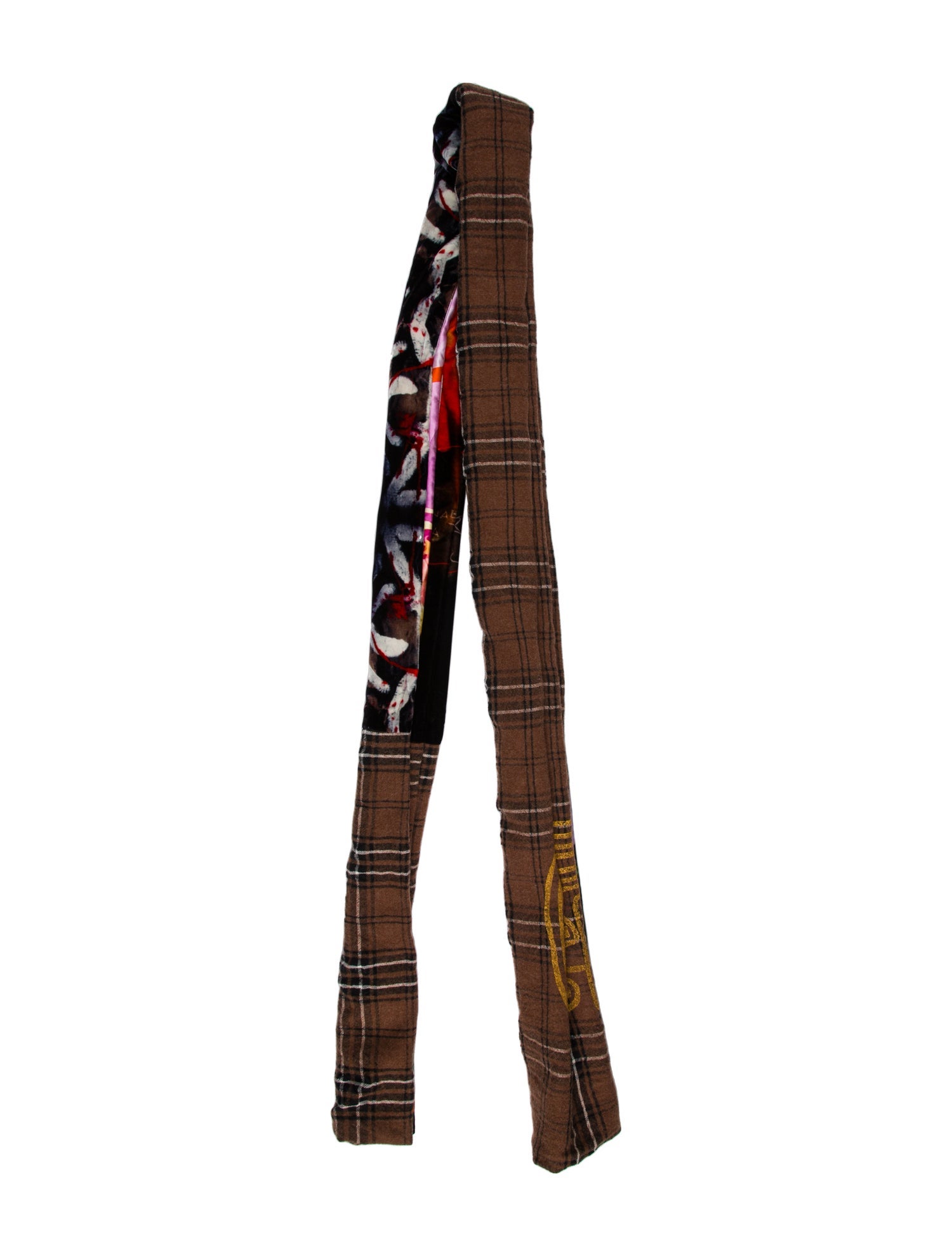 The People Of The Labyrinths Wool Plaid Print Scarf