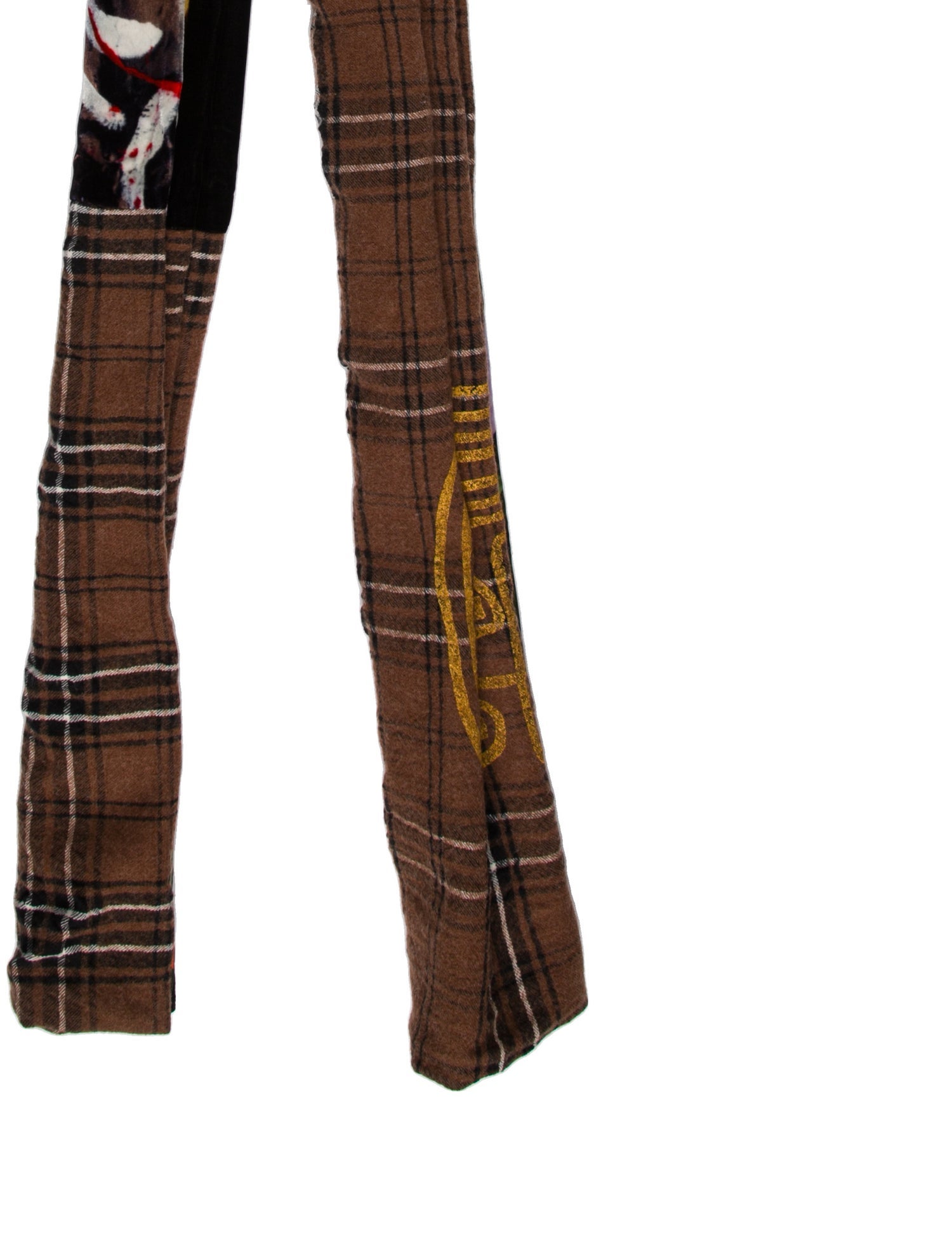 The People Of The Labyrinths Wool Plaid Print Scarf