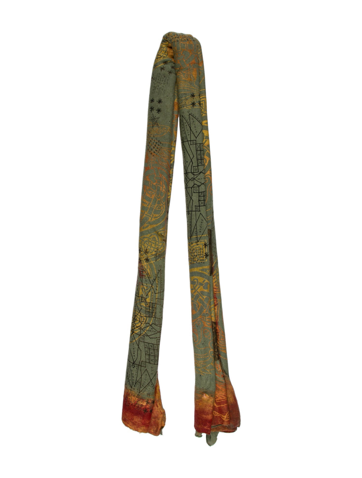 The People Of The Labyrinths Wool Printed Scarf