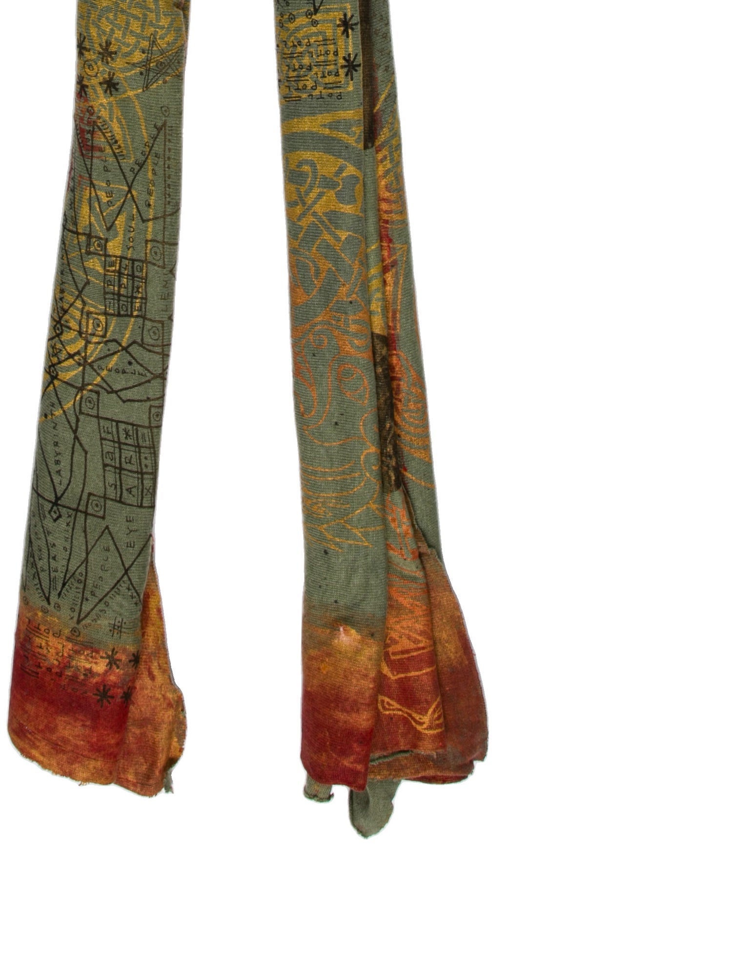 The People Of The Labyrinths Wool Printed Scarf