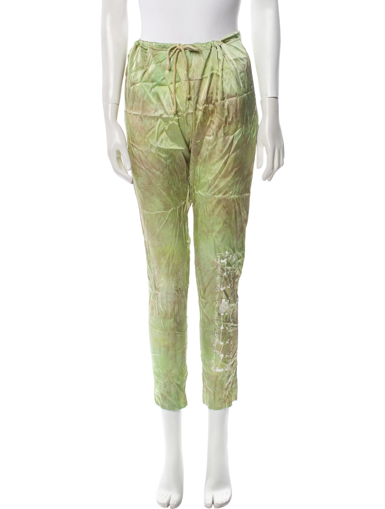 The People Of The Labyrinths Silk Skinny Leg Pants