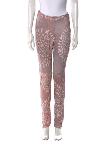 The People Of Labyrinths Pants Leather Skinny Leg M