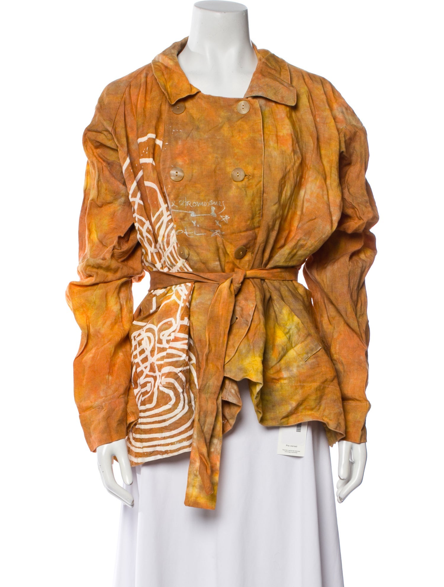 The People Of The Labyrinths Linen Graphic Print Jacket