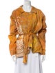 The People Of The Labyrinths Linen Graphic Print Jacket