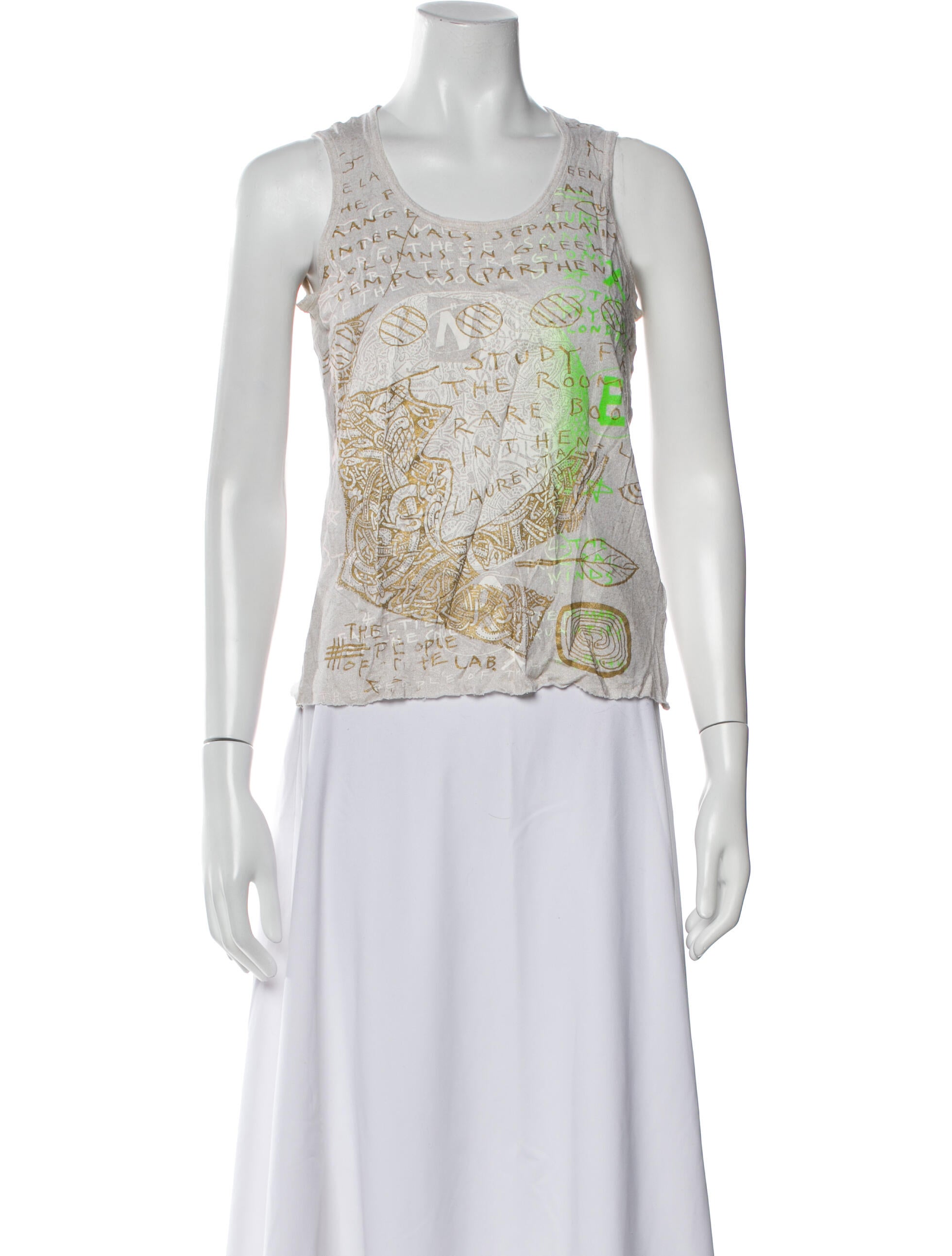 The People Of The Labyrinths Vintage Printed Top