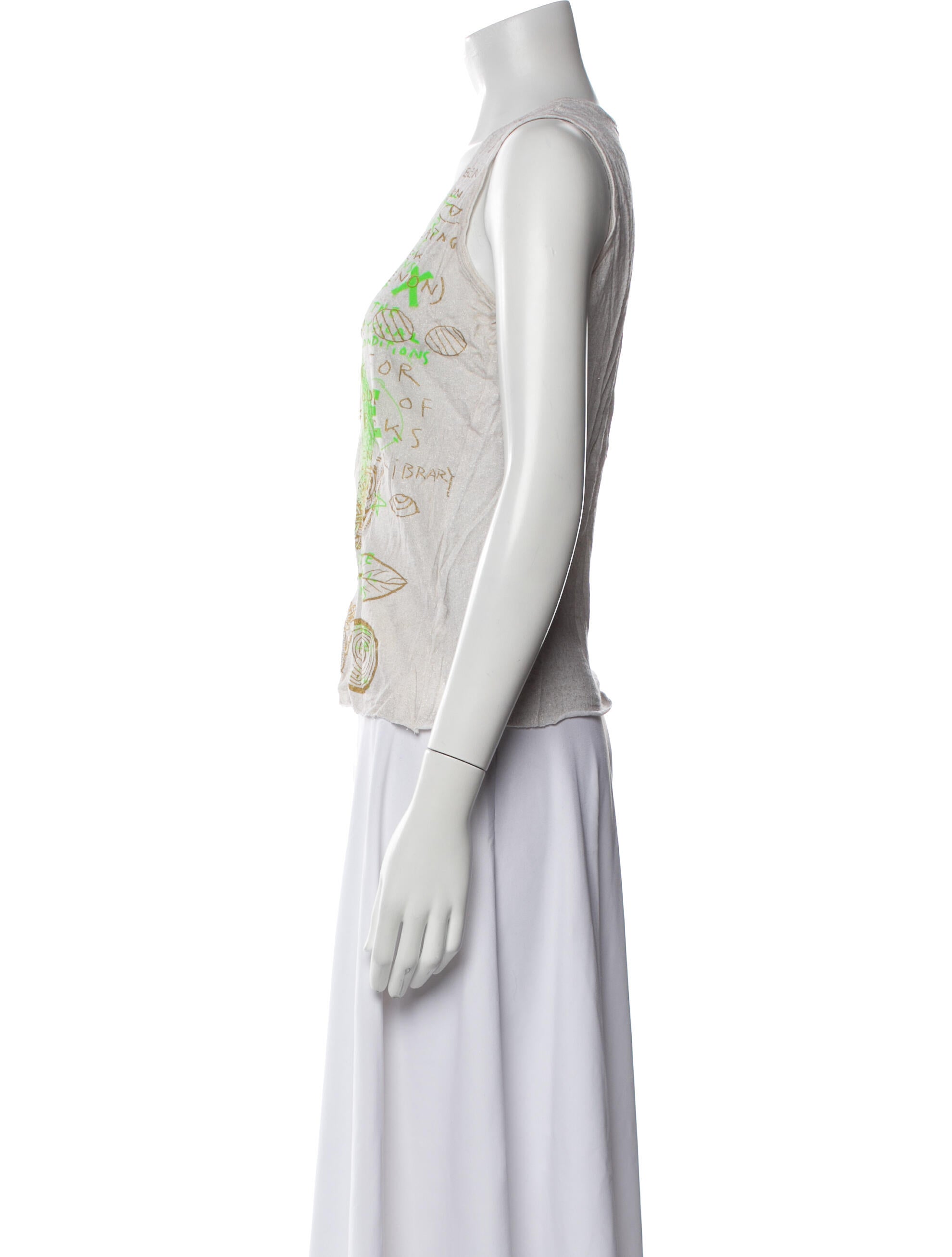 The People Of The Labyrinths Vintage Printed Top