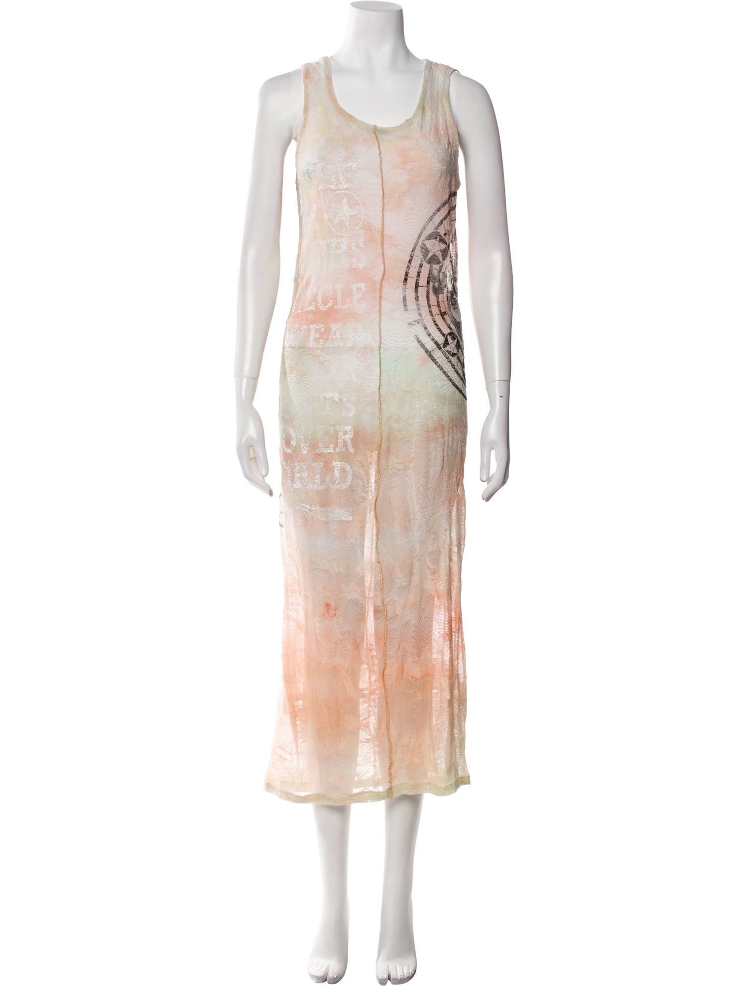 The People Of The Labyrinths Tie-Dye Print Long Dress