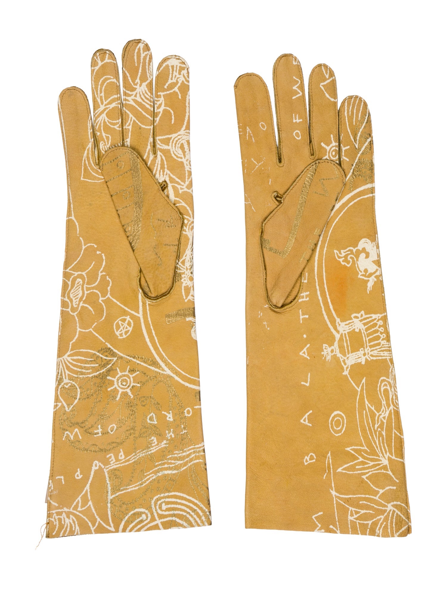 The People Of The Labyrinths Leather Gloves