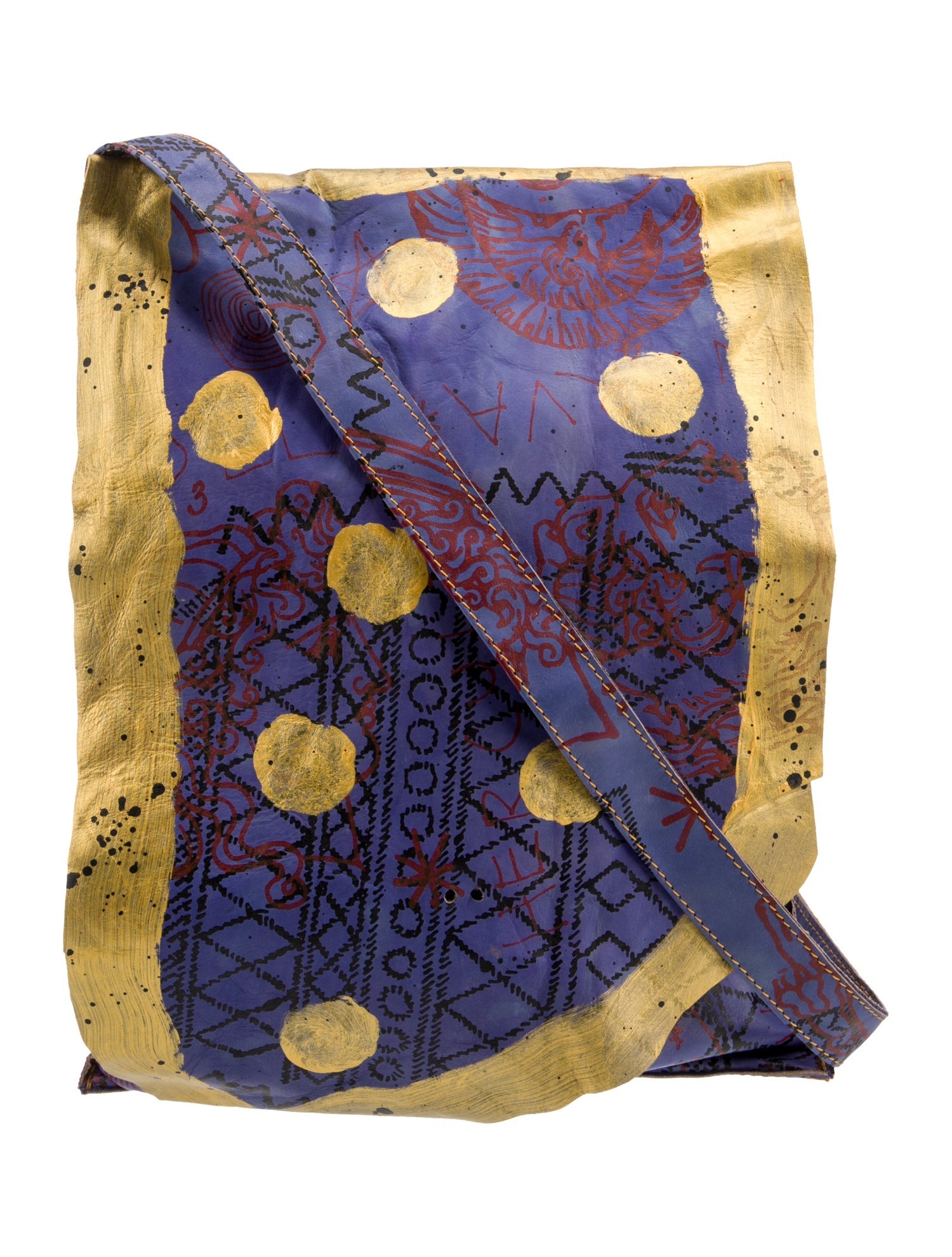 The People Of The Labyrinths Leather Crossbody Bag w/ Tags