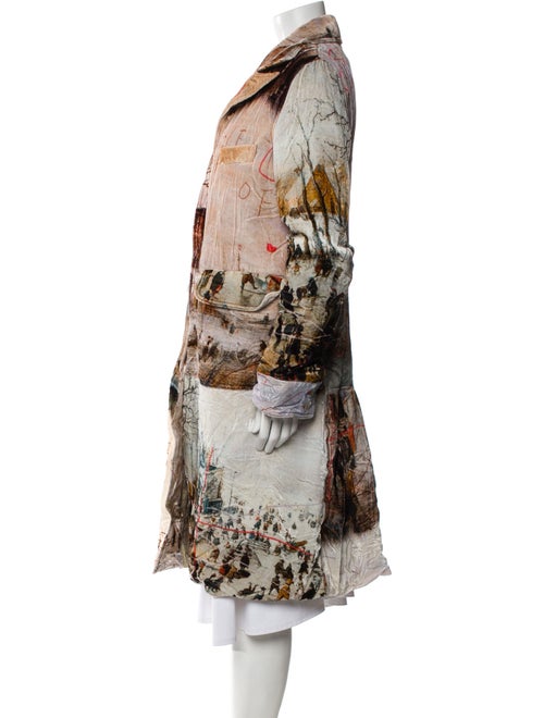 The People Of The Labyrinths Printed Faux Fur Coat